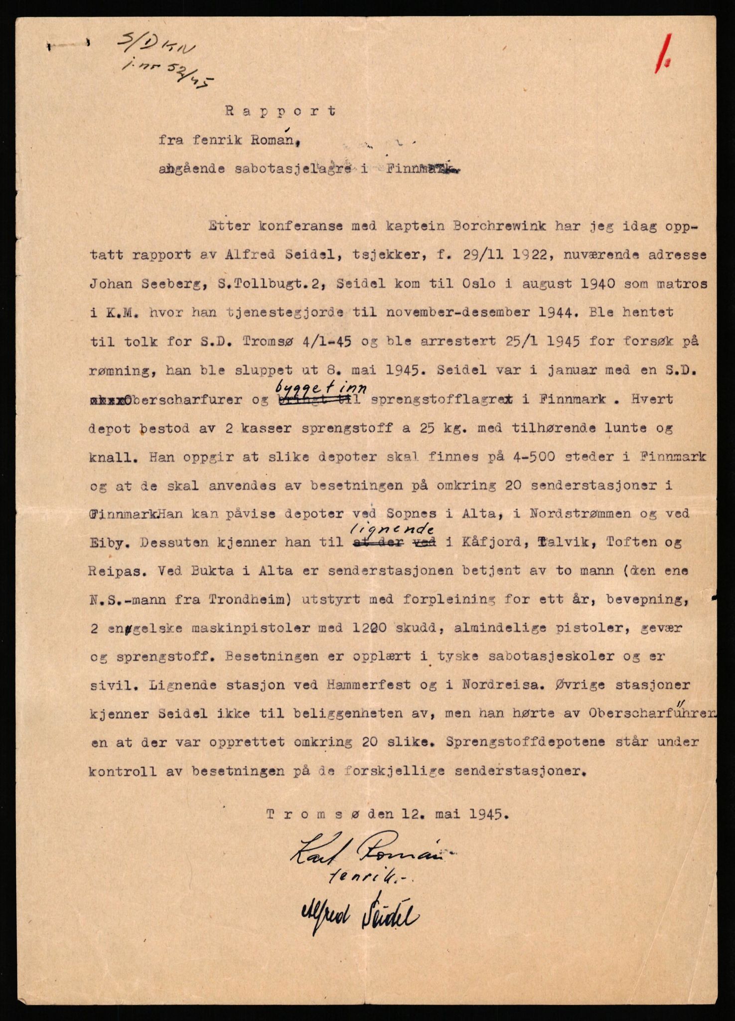 Forsvaret, Forsvarets overkommando II, RA/RAFA-3915/D/Db/L0041: CI Questionaires.  Diverse nasjonaliteter., 1945-1946, p. 376