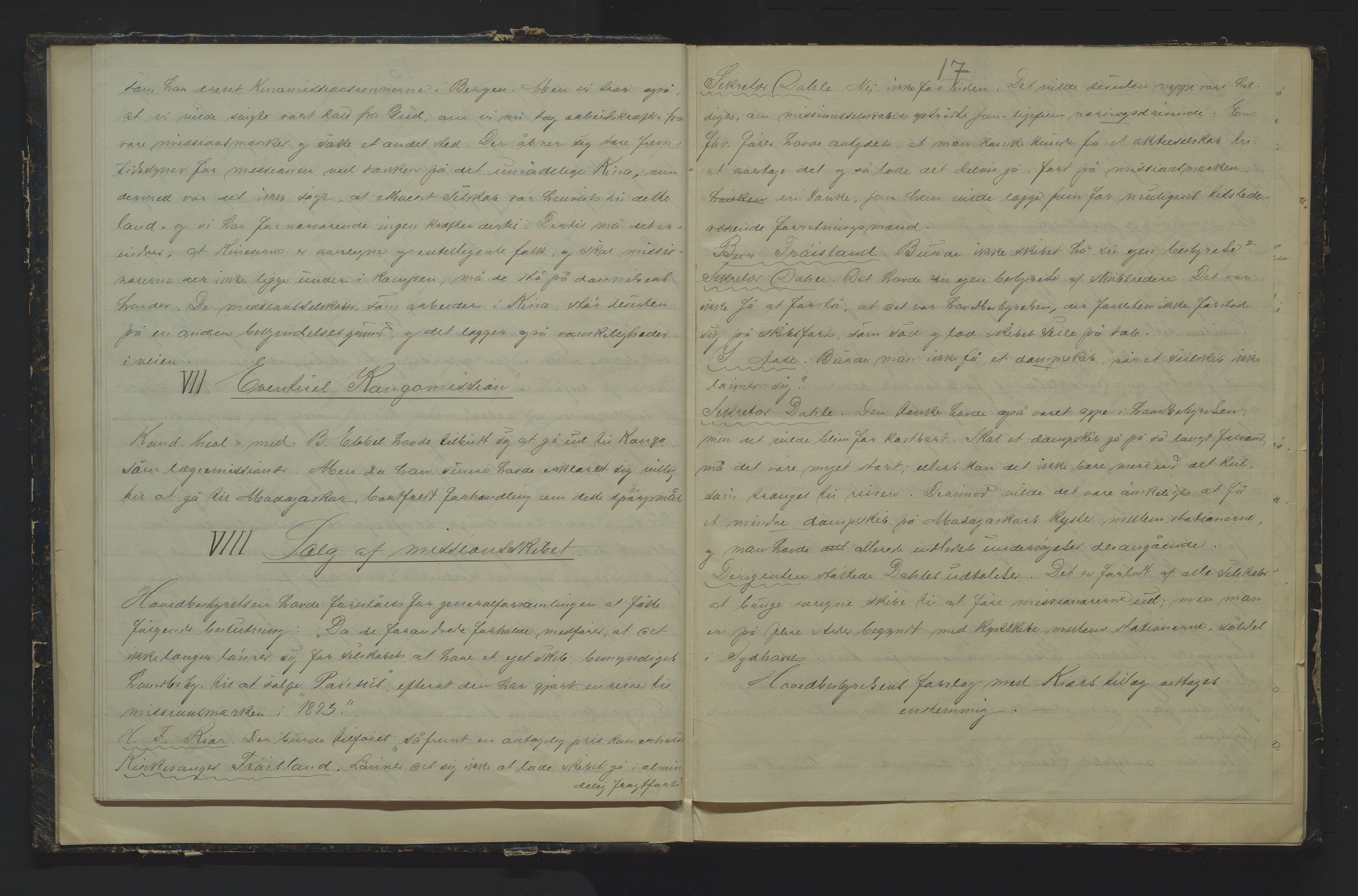 Det Norske Misjonsselskap - hovedadministrasjonen, VID/MA-A-1045/D/Da/Daa/L0028/0017: Beretninger, rapporter, cirkulære, protokoller / Protokoll - Referat fra Generalforsamlingene., 1892-1918, p. 17