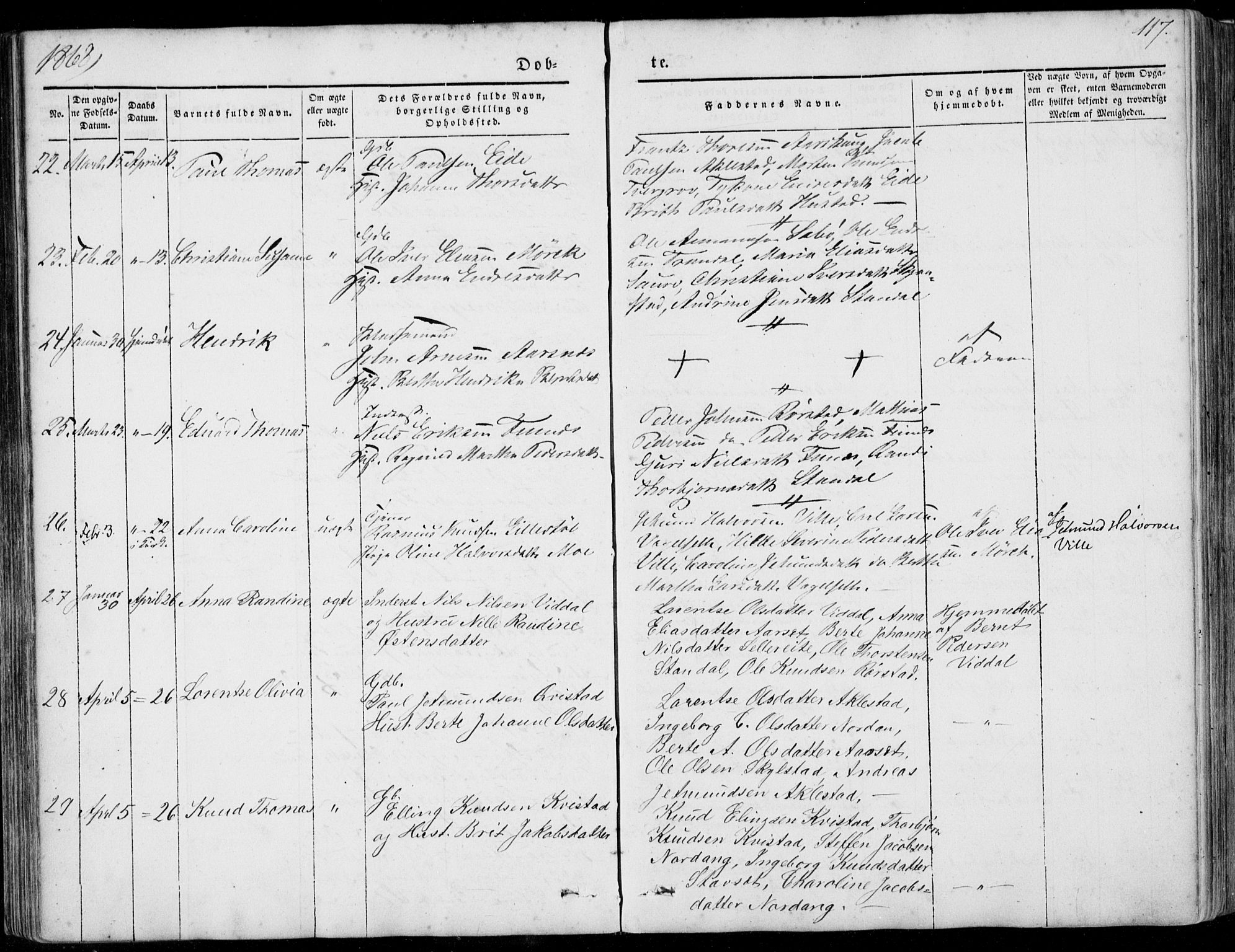 Ministerialprotokoller, klokkerbøker og fødselsregistre - Møre og Romsdal, SAT/A-1454/515/L0209: Parish register (official) no. 515A05, 1847-1868, p. 117