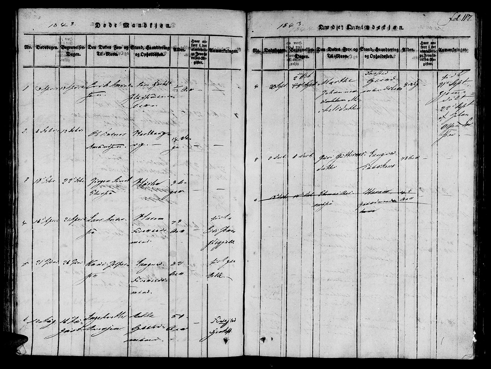 Ministerialprotokoller, klokkerbøker og fødselsregistre - Møre og Romsdal, SAT/A-1454/536/L0495: Parish register (official) no. 536A04, 1818-1847, p. 117