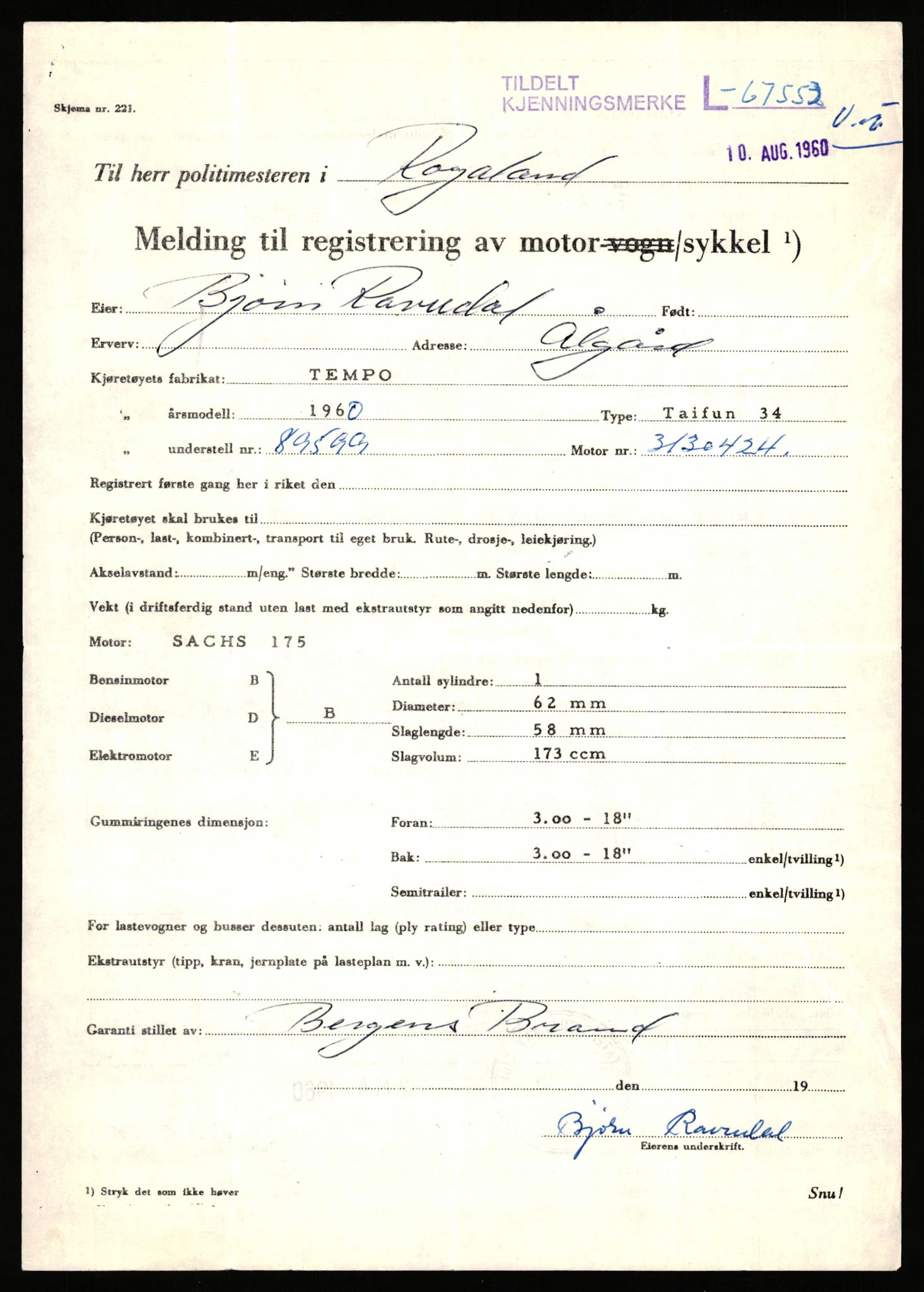 Stavanger trafikkstasjon, AV/SAST-A-101942/0/F/L0065: L-65400 - L-67649, 1930-1971, p. 1803