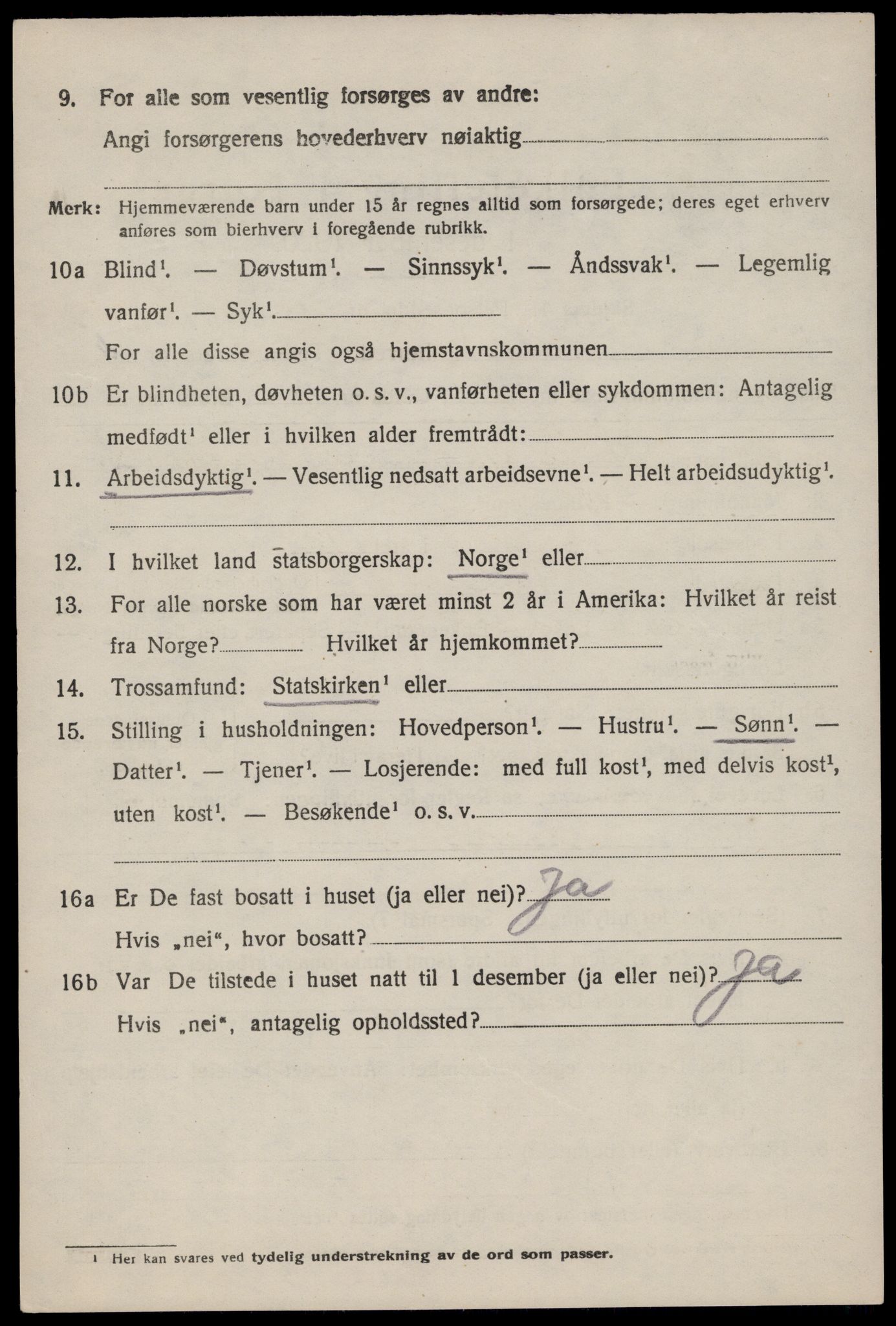 SAST, 1920 census for Høle, 1920, p. 1820