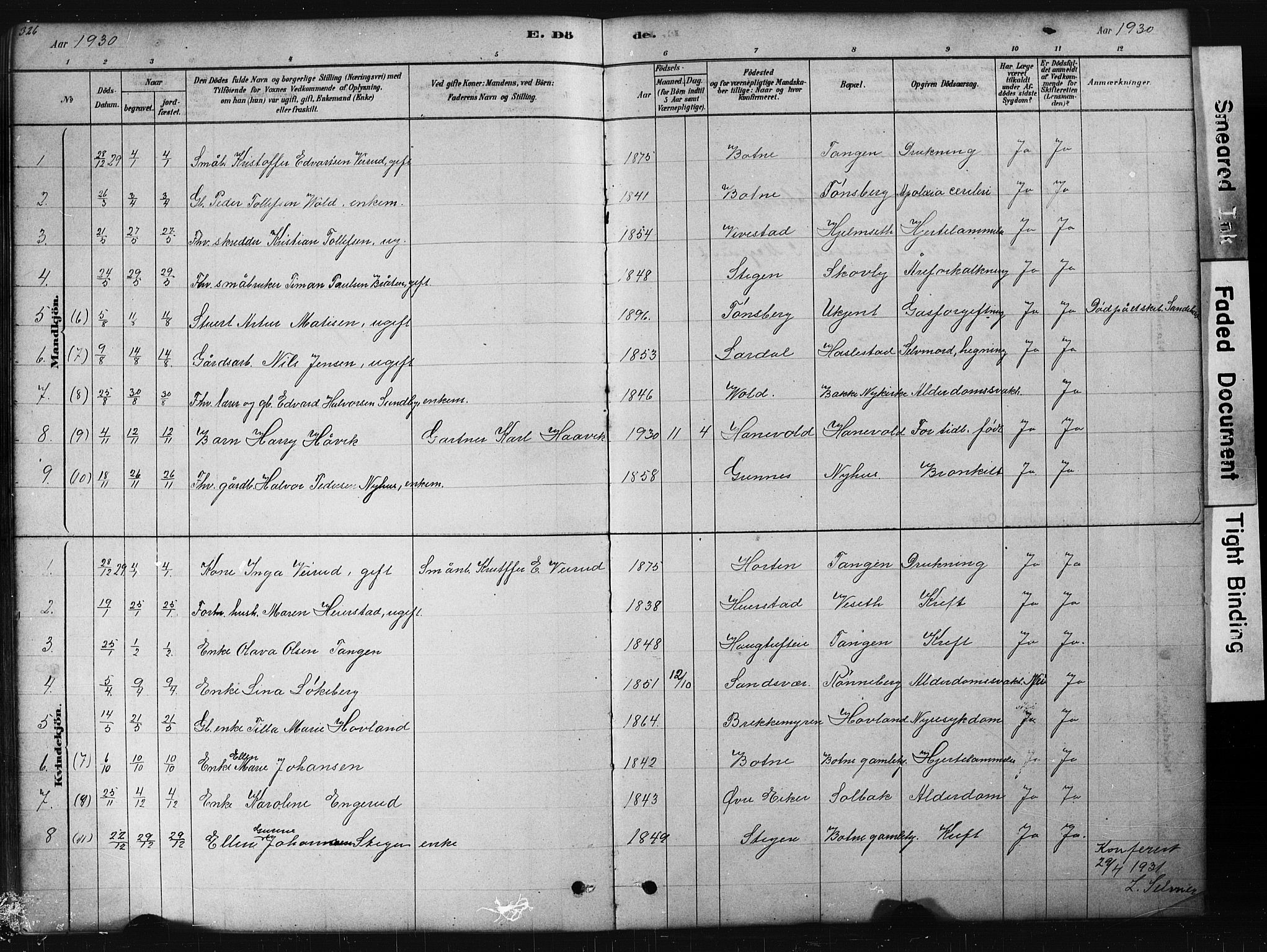 Hof kirkebøker, AV/SAKO-A-64/G/Ga/L0004: Parish register (copy) no. I 4, 1878-1930, p. 326