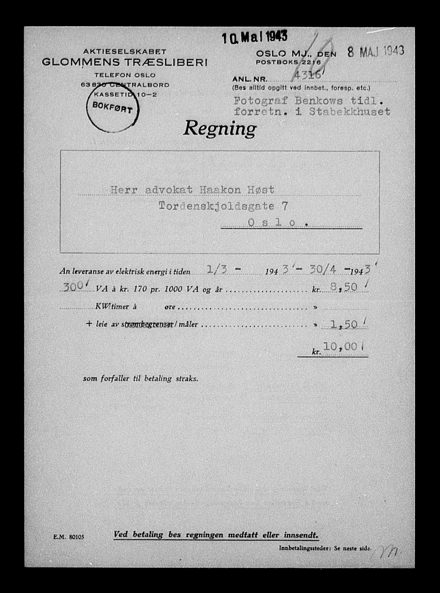 Justisdepartementet, Tilbakeføringskontoret for inndratte formuer, AV/RA-S-1564/H/Hc/Hcc/L0920: --, 1945-1947, p. 351