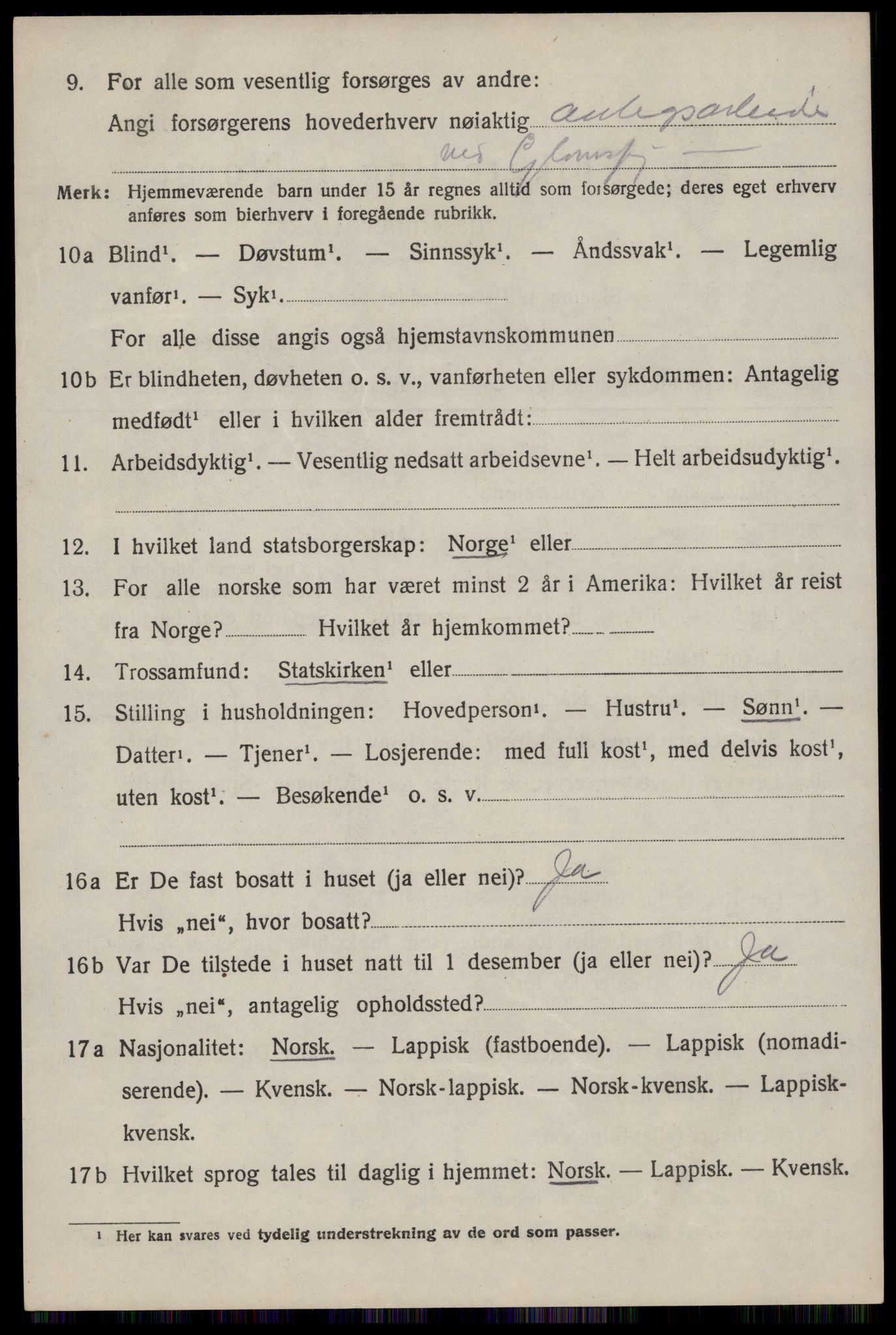 SAT, 1920 census for Hol, 1920, p. 1784