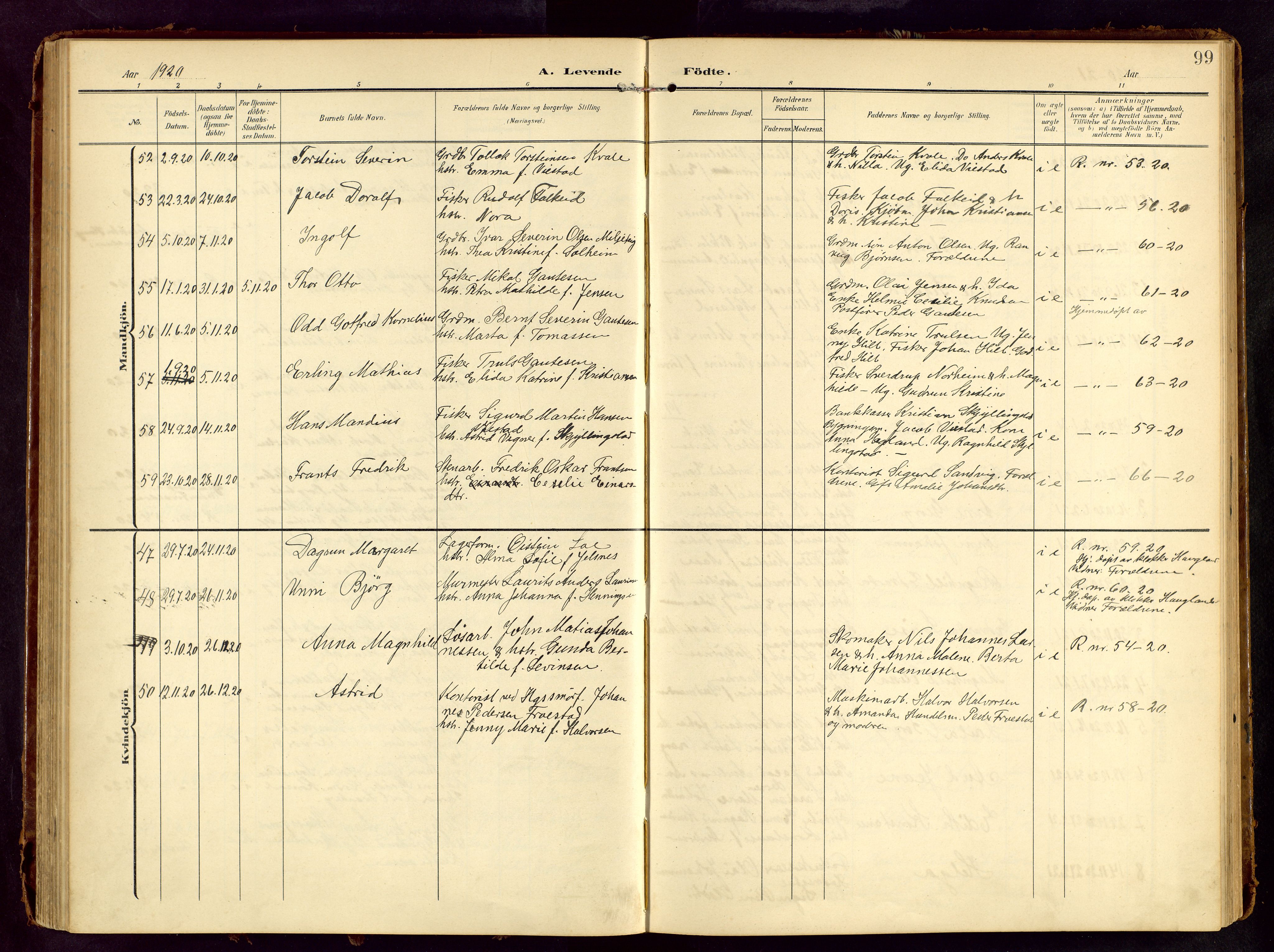 Haugesund sokneprestkontor, SAST/A -101863/H/Ha/Hab/L0006: Parish register (copy) no. B 6, 1906-1944, p. 99