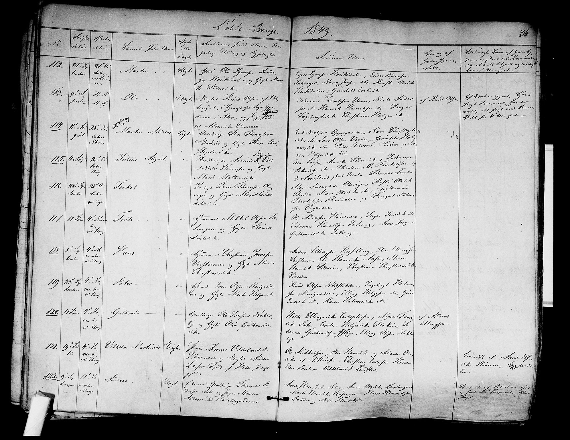 Norderhov kirkebøker, SAKO/A-237/F/Fa/L0011: Parish register (official) no. 11, 1847-1856, p. 36