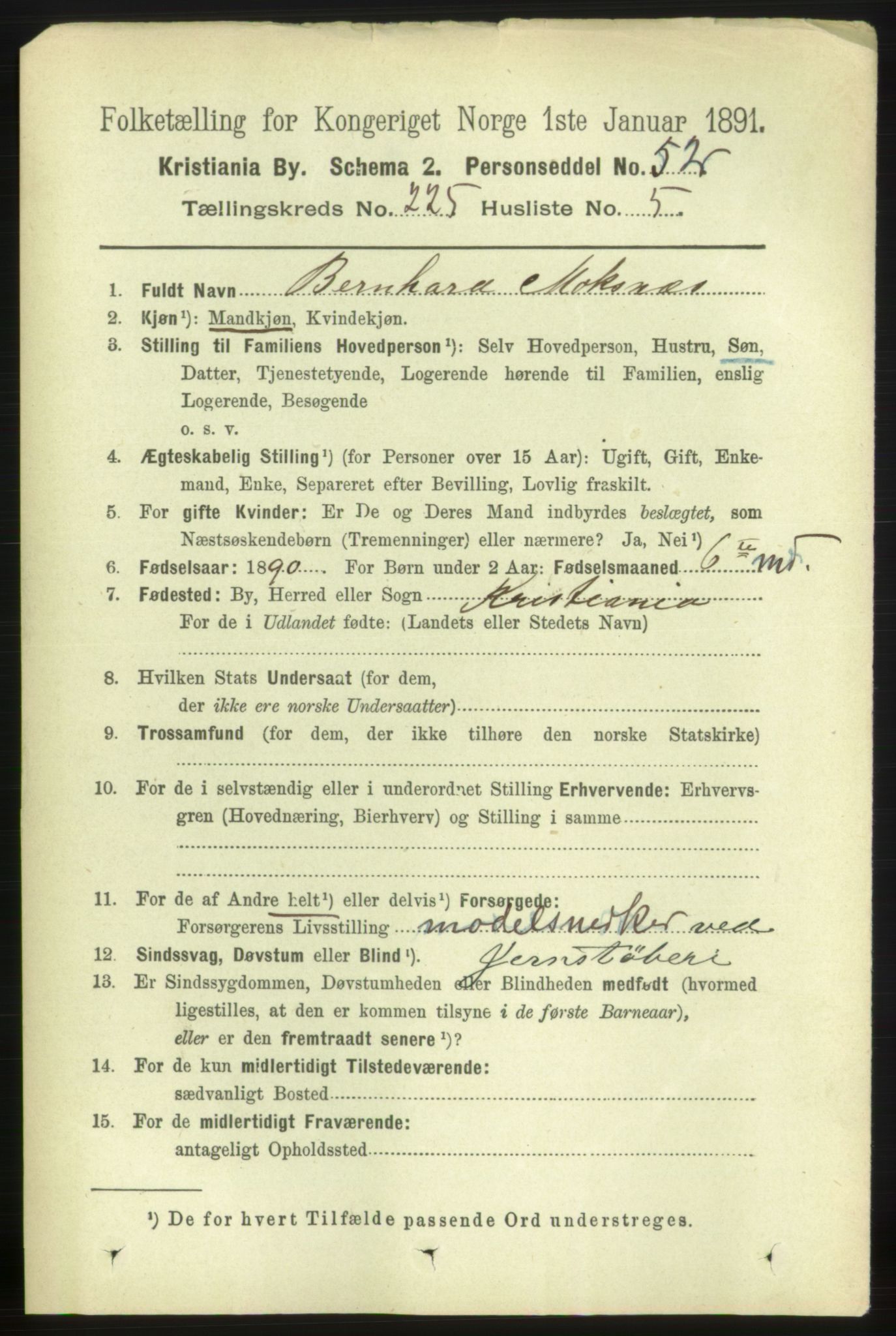 RA, 1891 census for 0301 Kristiania, 1891, p. 136523