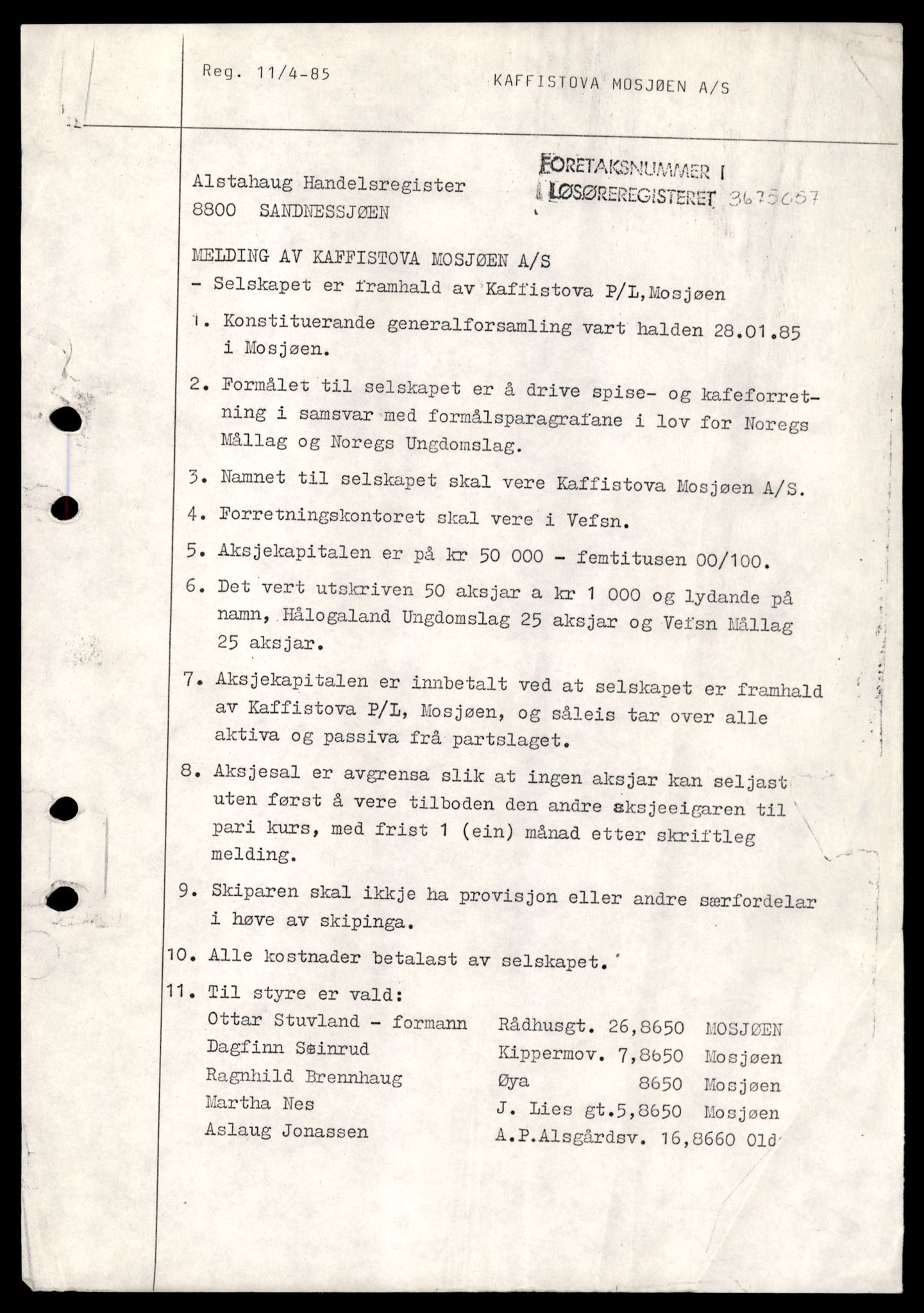 Alstahaug sorenskriveri, AV/SAT-A-1009/2/J/Jc/Jca/L0004: Aksjeselskap, K-Å, 1944-1990, p. 3