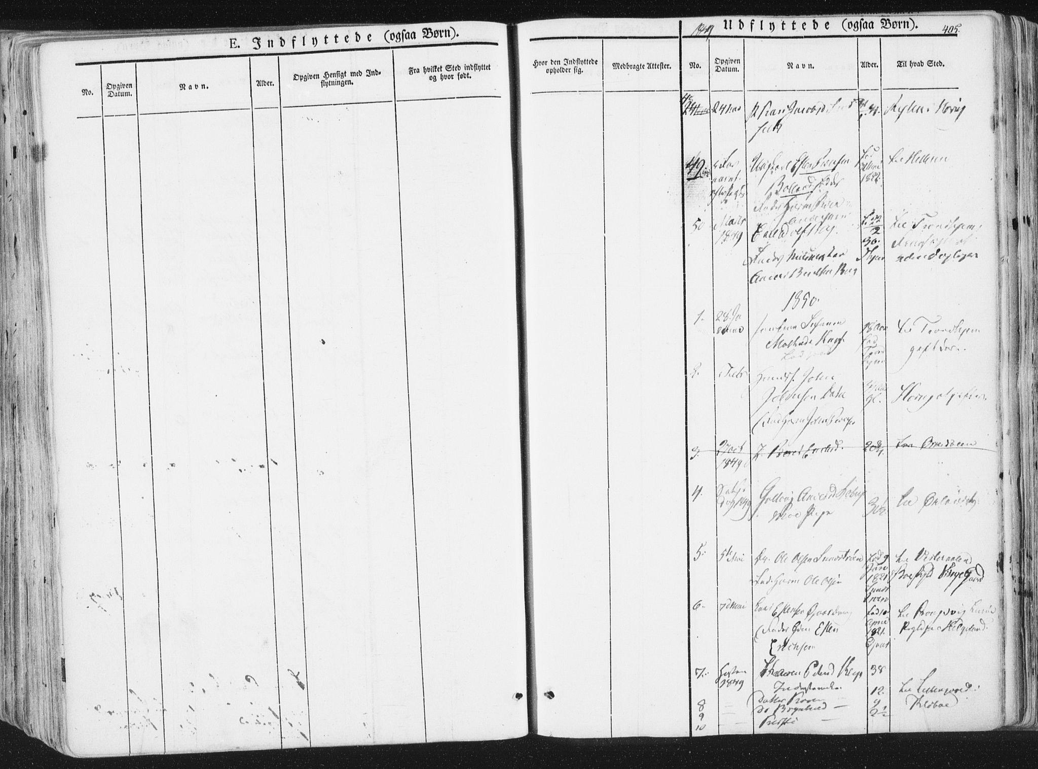 Ministerialprotokoller, klokkerbøker og fødselsregistre - Sør-Trøndelag, AV/SAT-A-1456/691/L1074: Parish register (official) no. 691A06, 1842-1852, p. 405