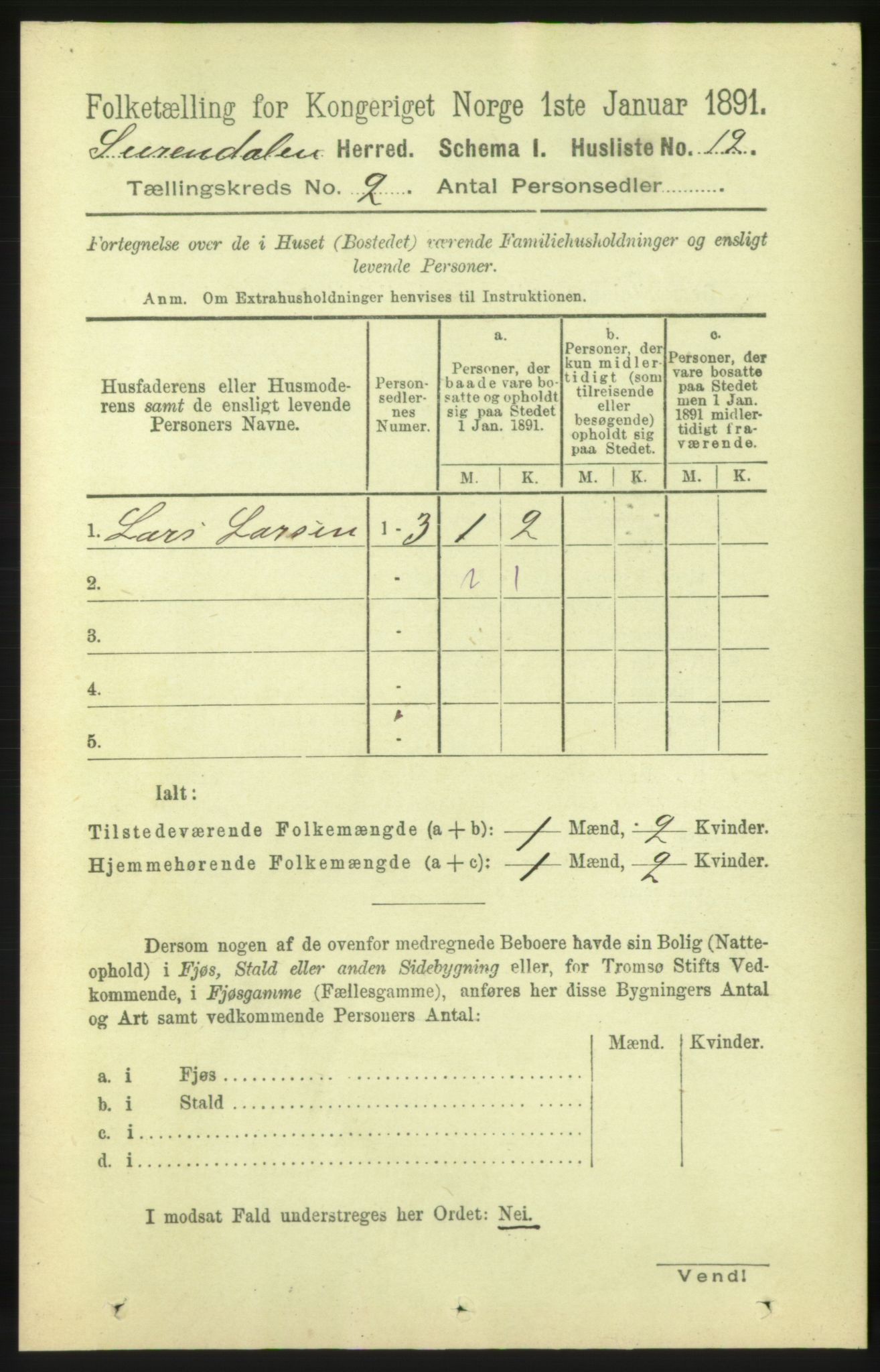 RA, 1891 census for 1566 Surnadal, 1891, p. 482