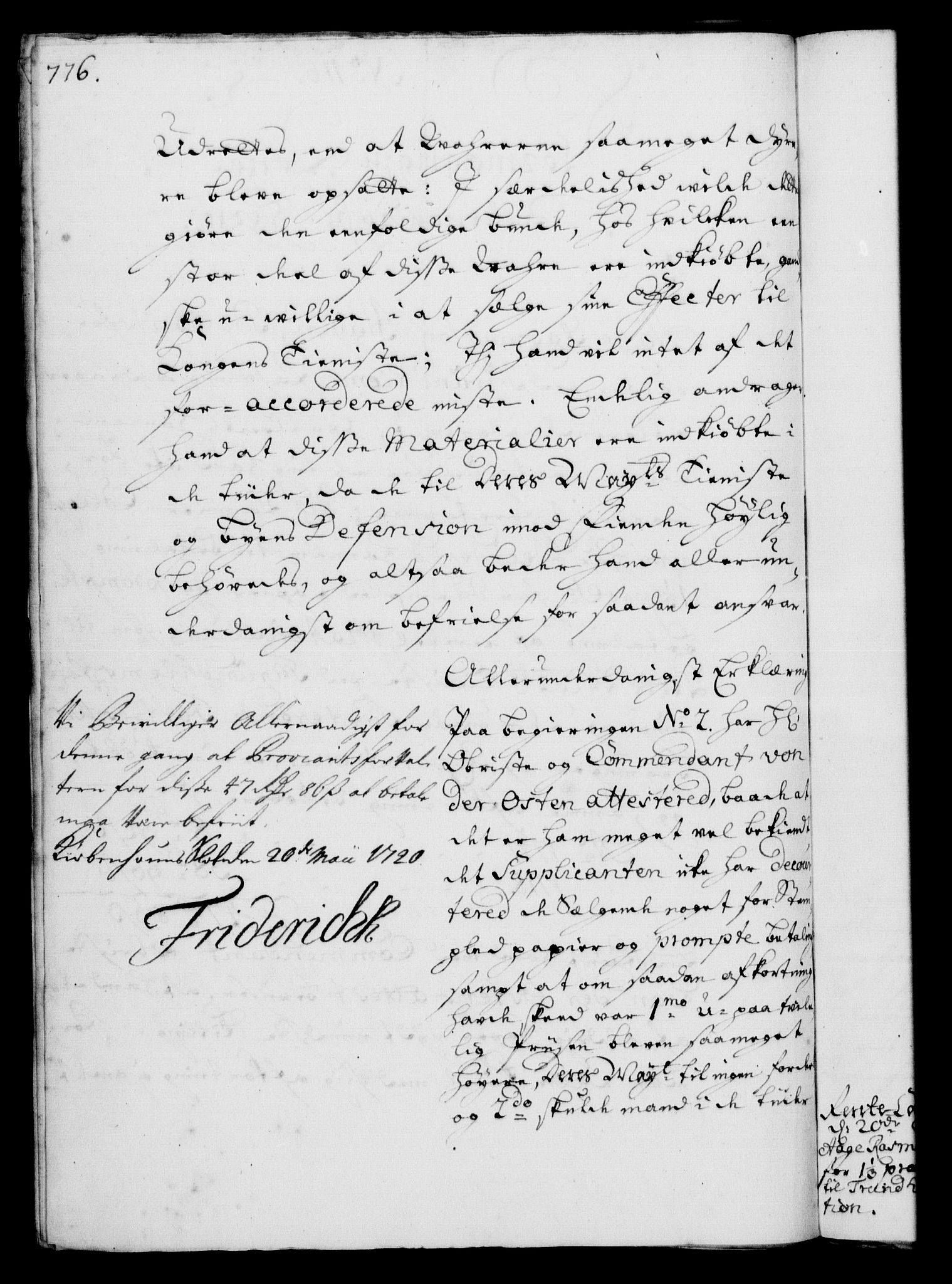 Rentekammeret, Kammerkanselliet, RA/EA-3111/G/Gf/Gfa/L0002: Norsk relasjons- og resolusjonsprotokoll (merket RK 52.2), 1720, p. 750