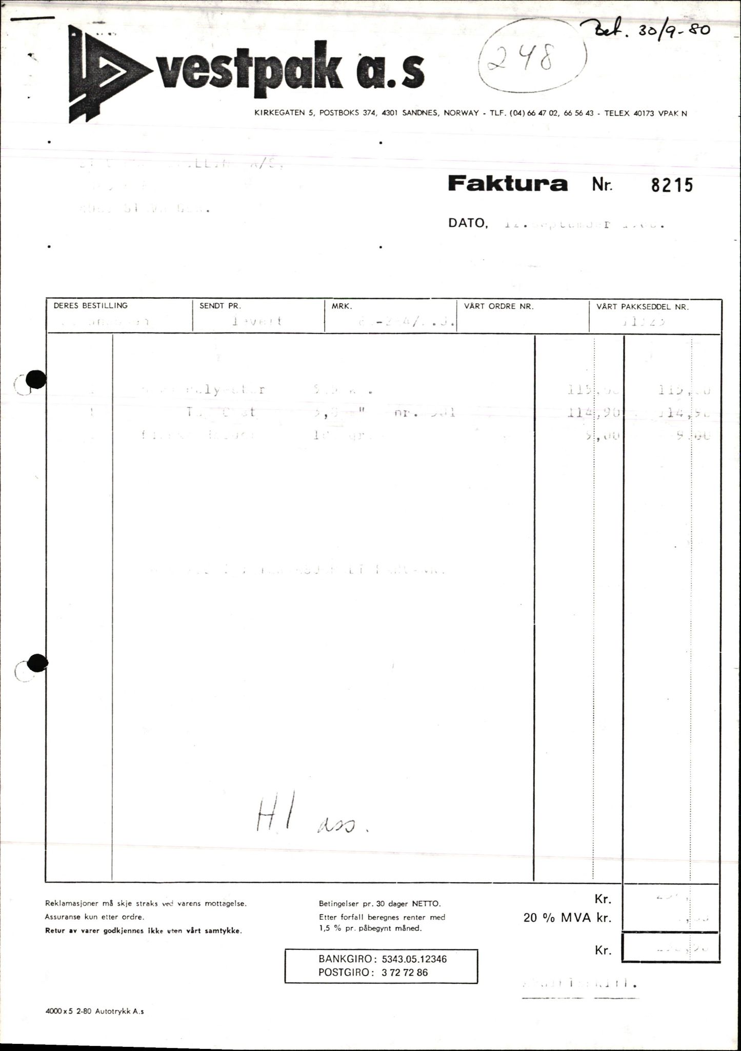 Pa 1503 - Stavanger Drilling AS, AV/SAST-A-101906/2/E/Ec/Eca/L0013: Sak og korrespondanse, 1980-1982