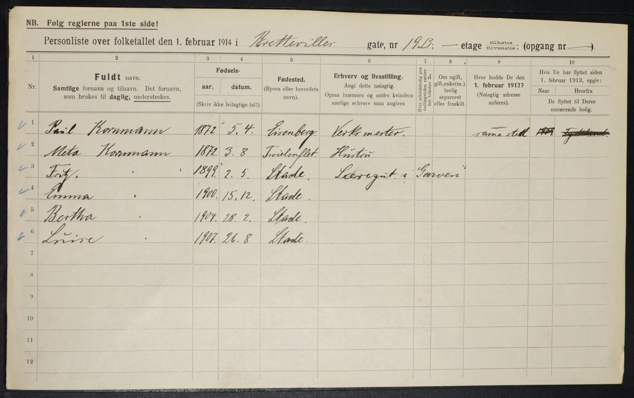 OBA, Municipal Census 1914 for Kristiania, 1914, p. 8791