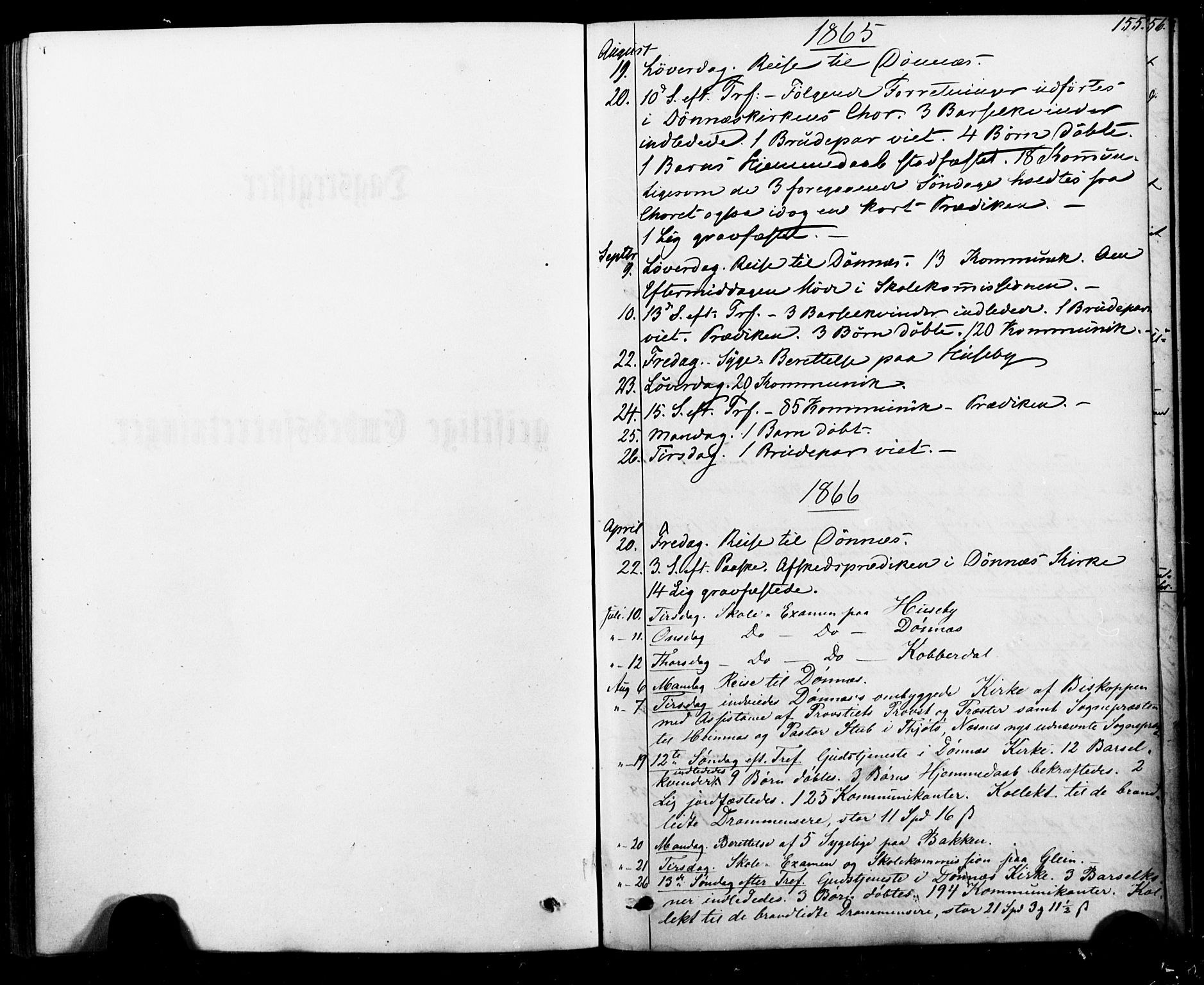 Ministerialprotokoller, klokkerbøker og fødselsregistre - Nordland, SAT/A-1459/835/L0524: Parish register (official) no. 835A02, 1865-1880, p. 155