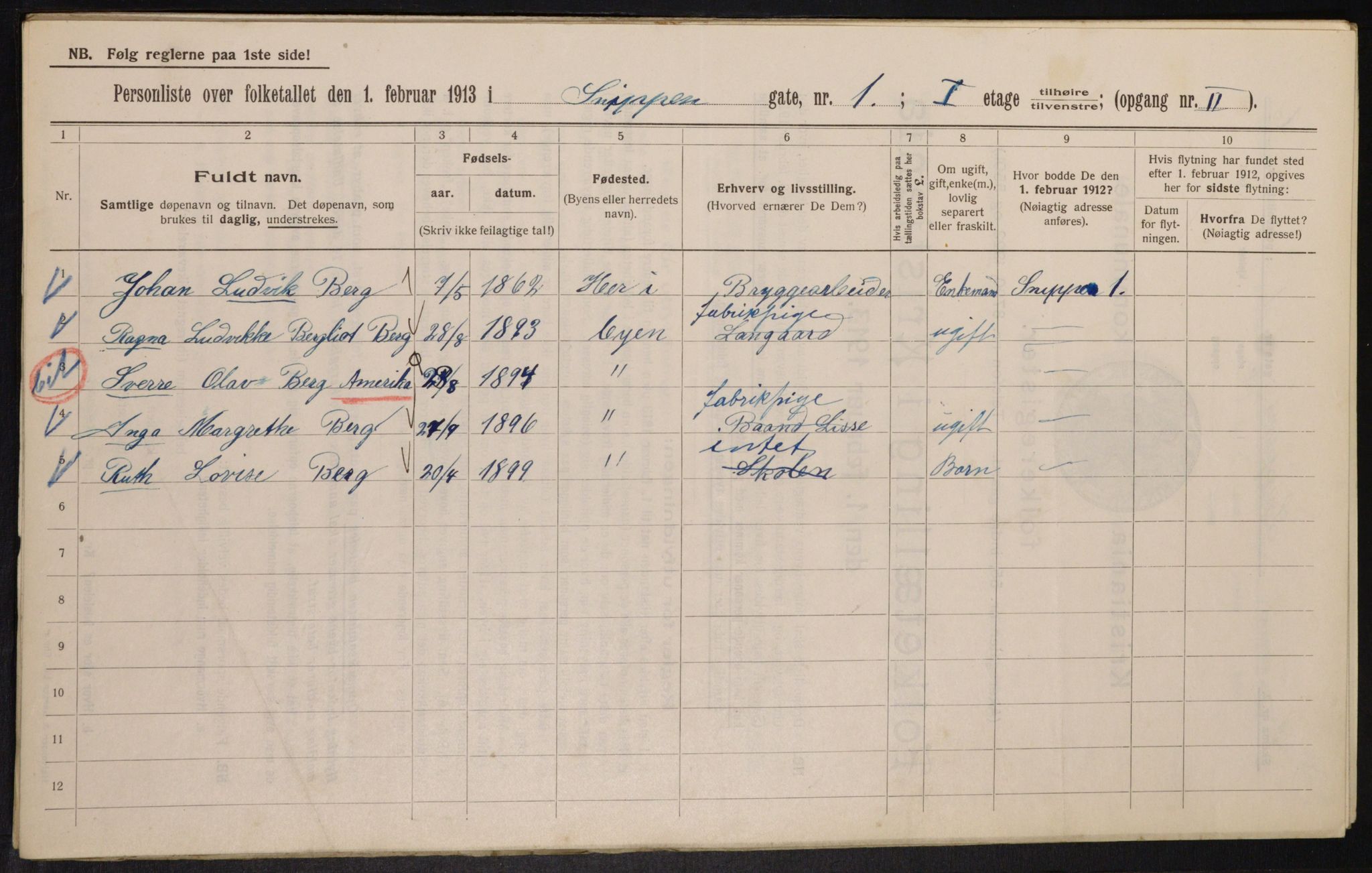 OBA, Municipal Census 1913 for Kristiania, 1913, p. 97985