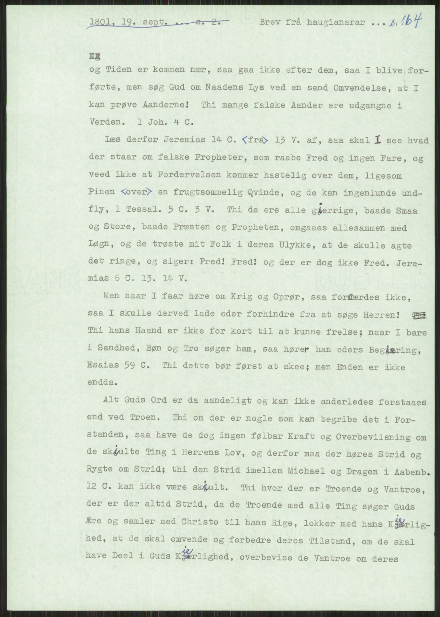 Samlinger til kildeutgivelse, Haugianerbrev, AV/RA-EA-6834/F/L0001: Haugianerbrev I: 1760-1804, 1760-1804, p. 164