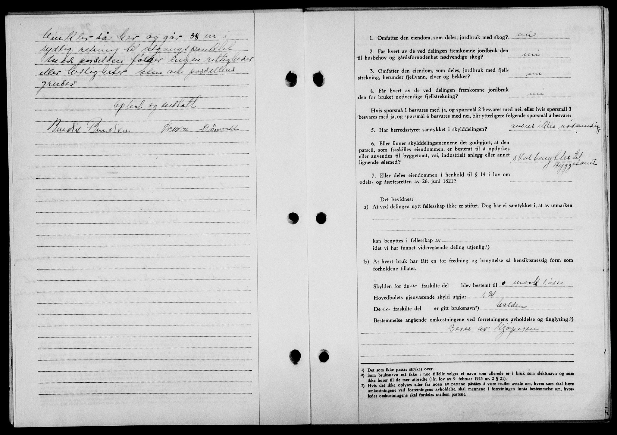 Lofoten sorenskriveri, SAT/A-0017/1/2/2C/L0006a: Mortgage book no. 6a, 1939-1939, Diary no: : 1481/1939