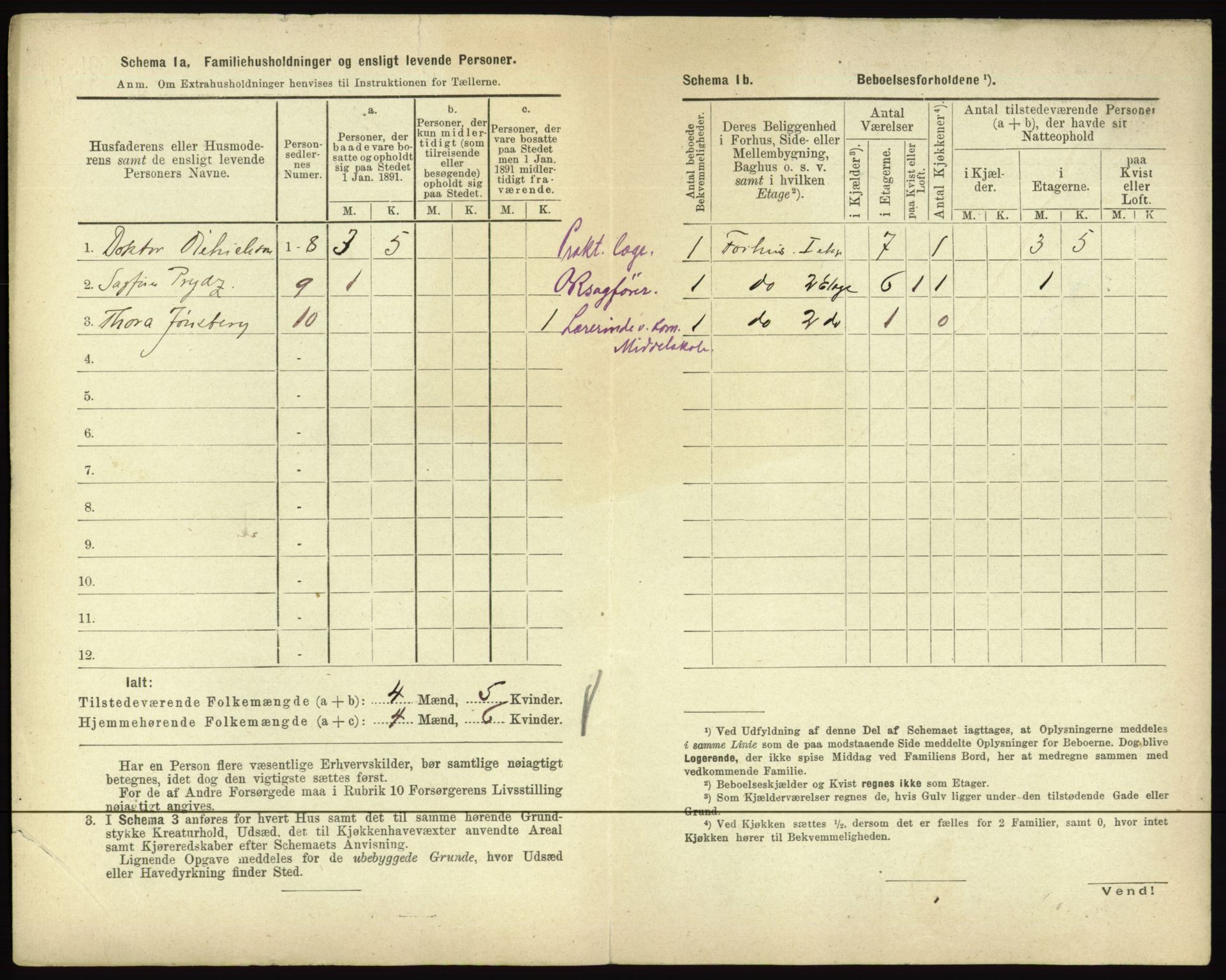 RA, 1891 census for 0601 Hønefoss, 1891, p. 88