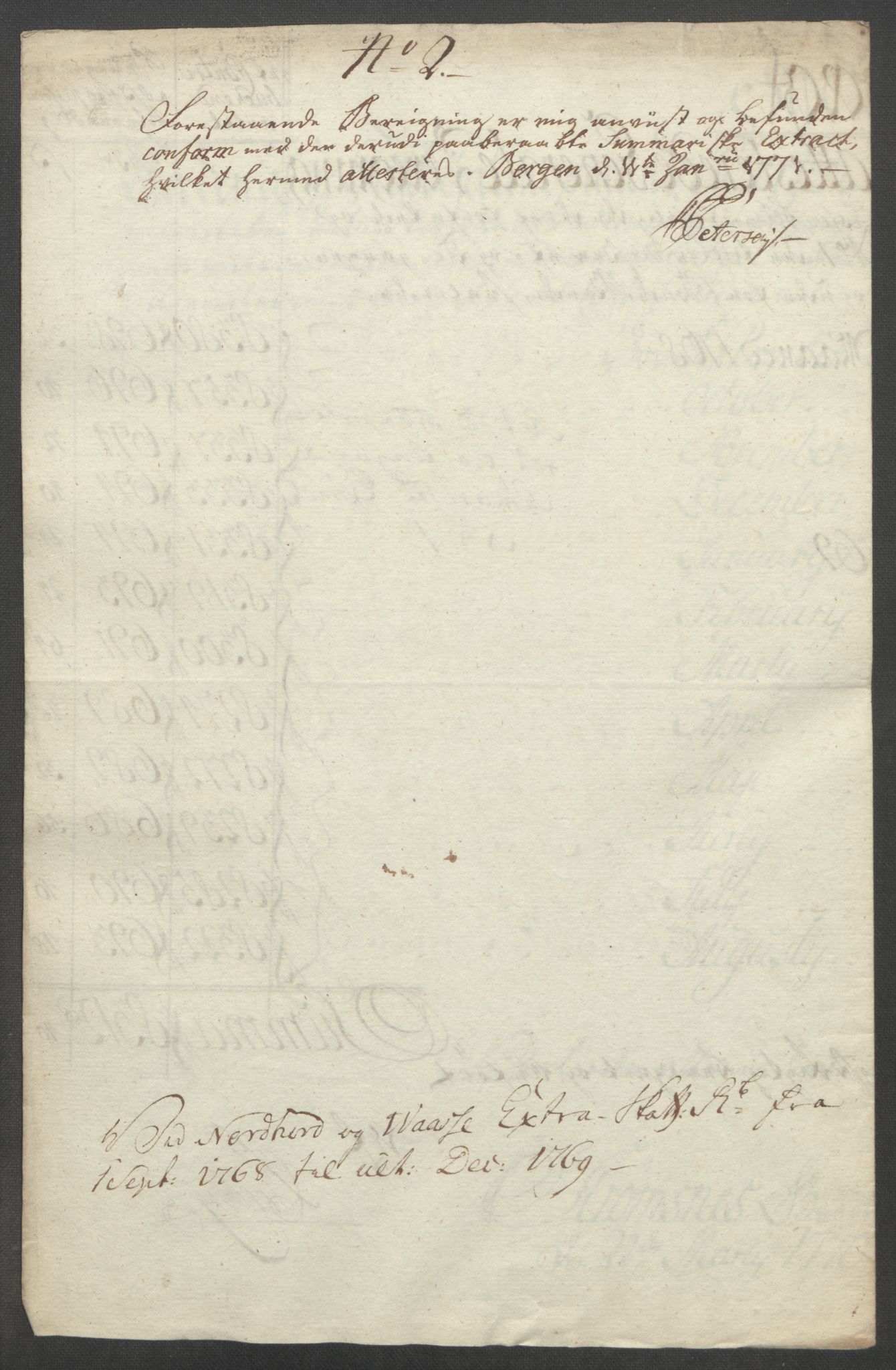 Rentekammeret inntil 1814, Reviderte regnskaper, Fogderegnskap, RA/EA-4092/R51/L3303: Ekstraskatten Nordhordland og Voss, 1762-1772, p. 351