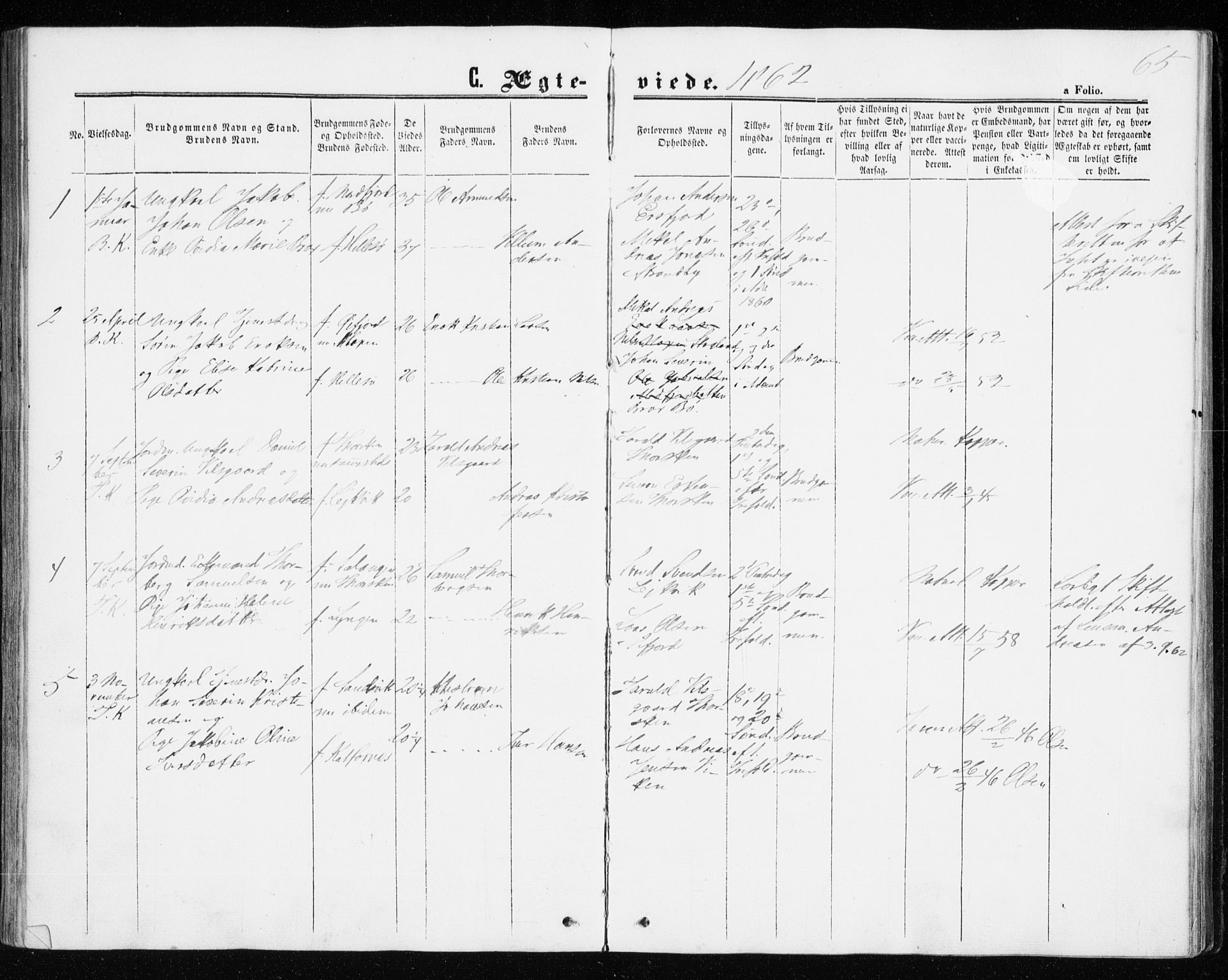 Berg sokneprestkontor, SATØ/S-1318/G/Ga/Gaa/L0002kirke: Parish register (official) no. 2, 1860-1872, p. 65