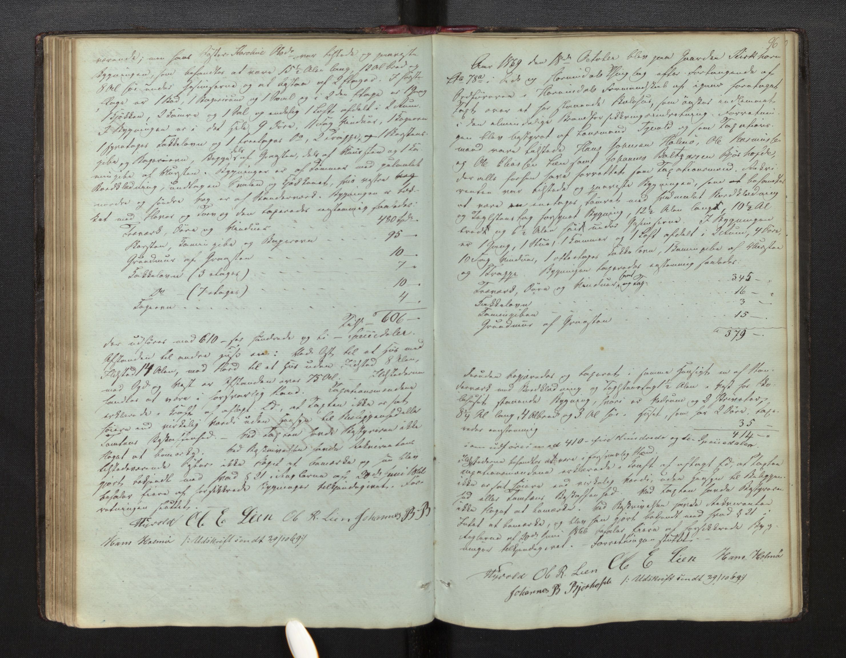 Lensmannen i Eid, AV/SAB-A-27001/0012/L0001: Branntakstprotokoll, 1846-1881, p. 95b-96a
