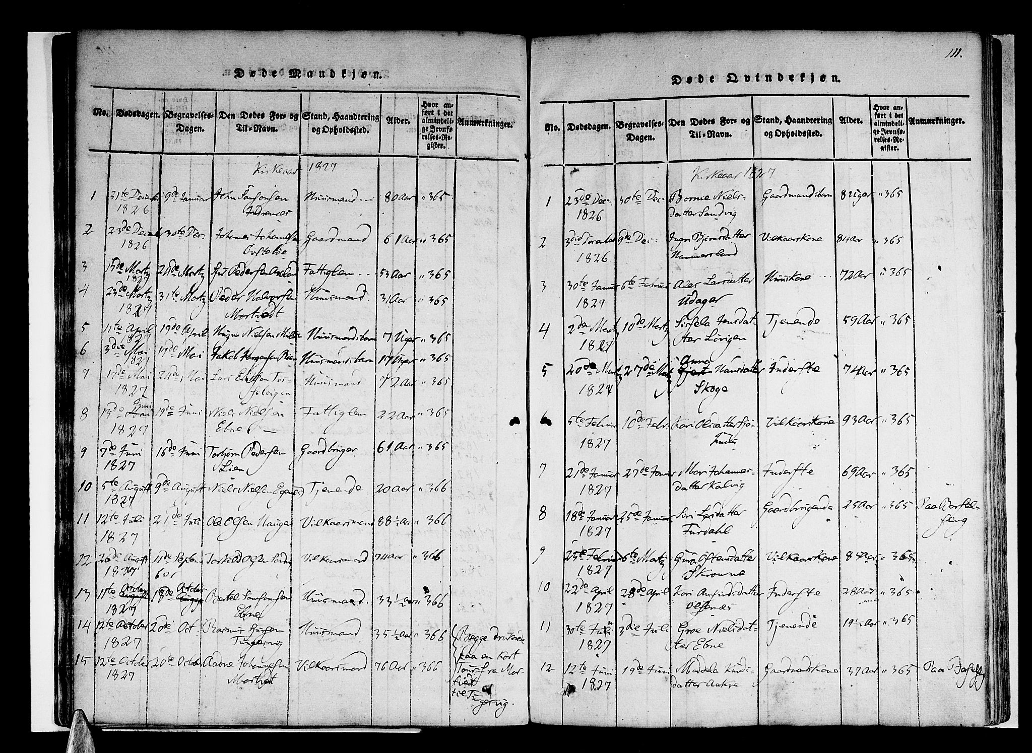 Skånevik sokneprestembete, AV/SAB-A-77801/H/Haa: Parish register (official) no. A 3, 1815-1828, p. 111