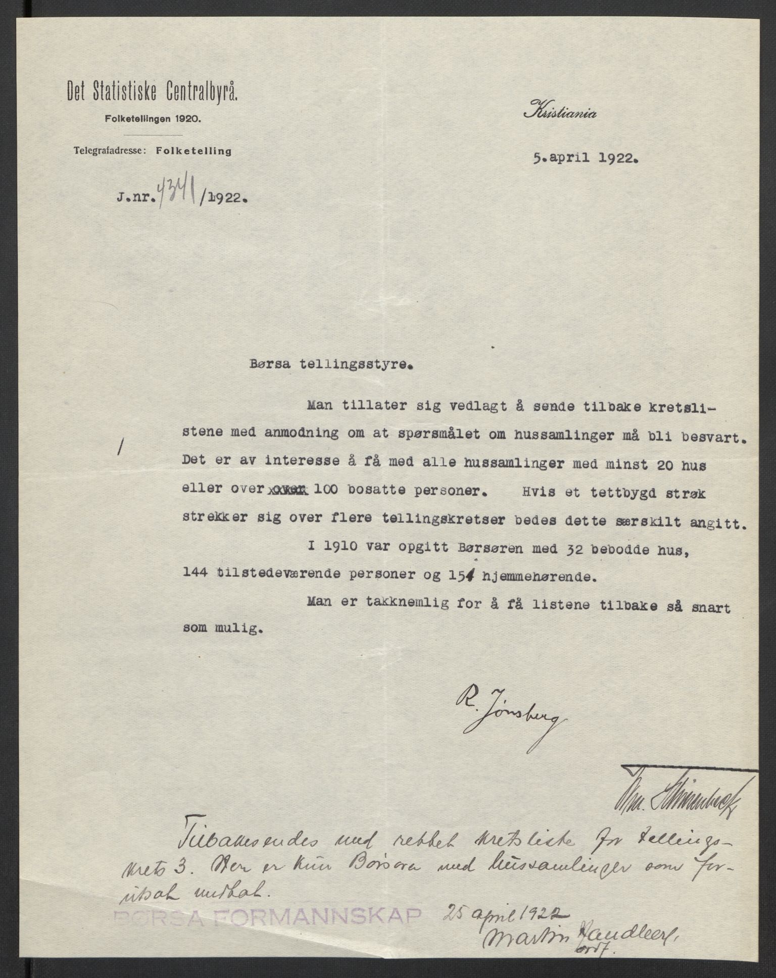 SAT, 1920 census for Børsa, 1920, p. 7