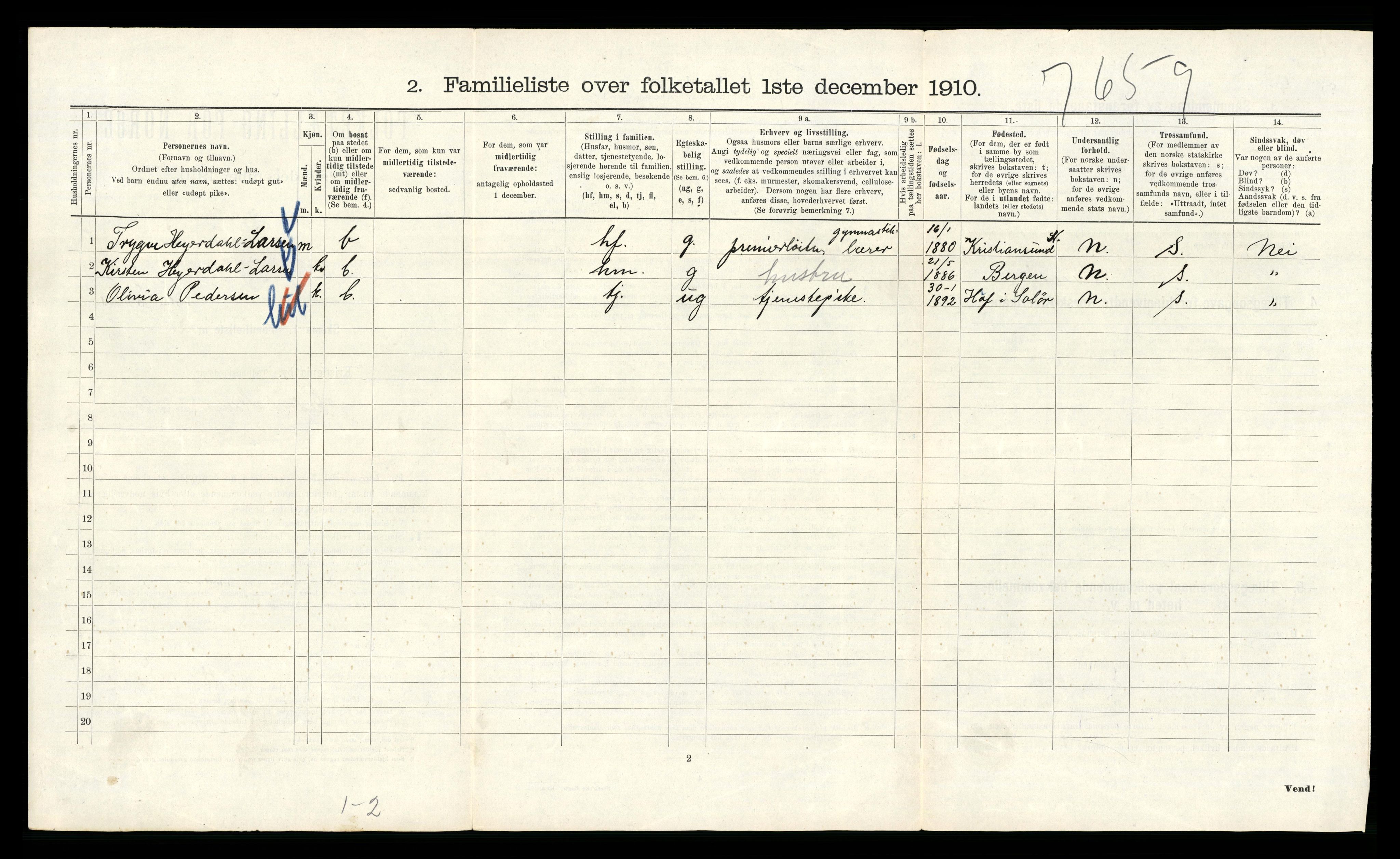 RA, 1910 census for Kristiania, 1910, p. 26108