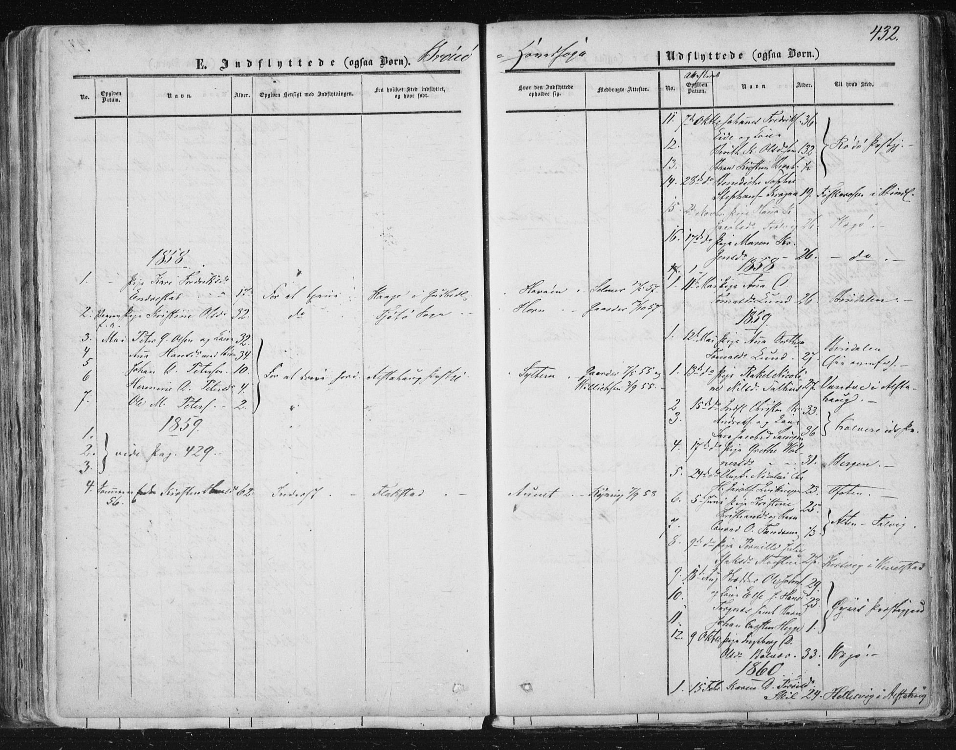 Ministerialprotokoller, klokkerbøker og fødselsregistre - Nordland, SAT/A-1459/813/L0198: Parish register (official) no. 813A08, 1834-1874, p. 432