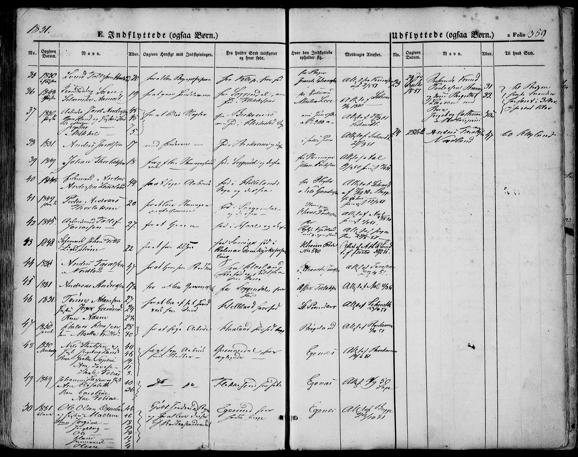 Domkirken sokneprestkontor, SAST/A-101812/001/30/30BA/L0016: Parish register (official) no. A 15, 1844-1854, p. 359