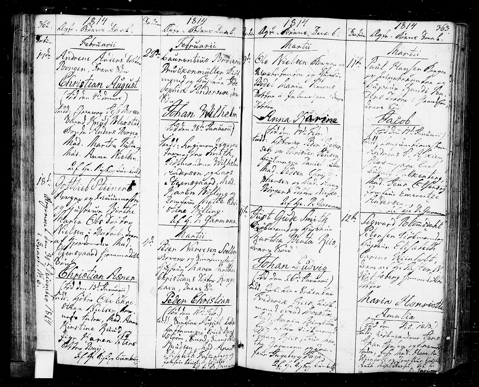 Oslo domkirke Kirkebøker, AV/SAO-A-10752/F/Fa/L0006: Parish register (official) no. 6, 1807-1817, p. 362-363