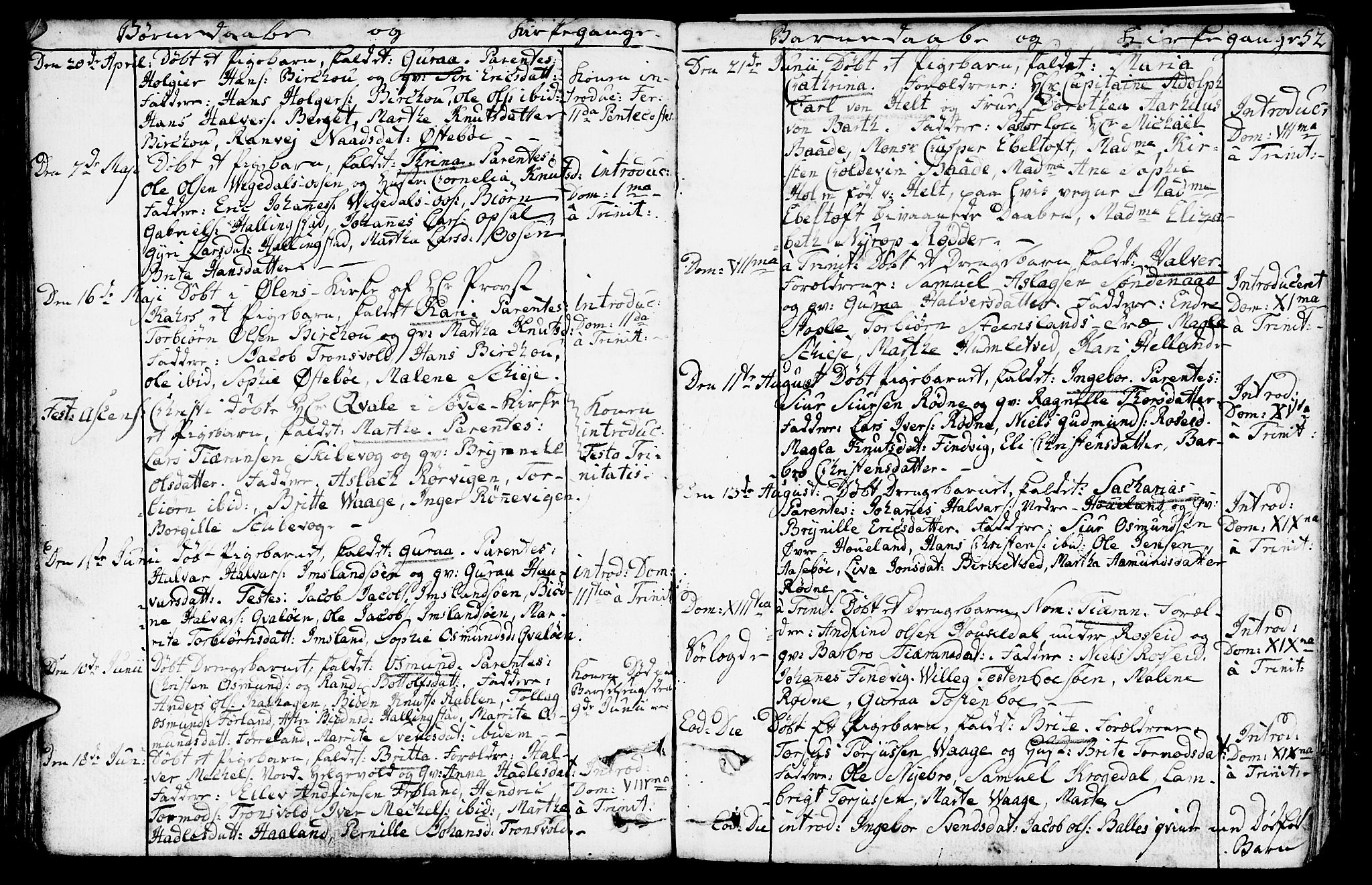 Vikedal sokneprestkontor, AV/SAST-A-101840/01/IV: Parish register (official) no. A 2, 1779-1817, p. 52