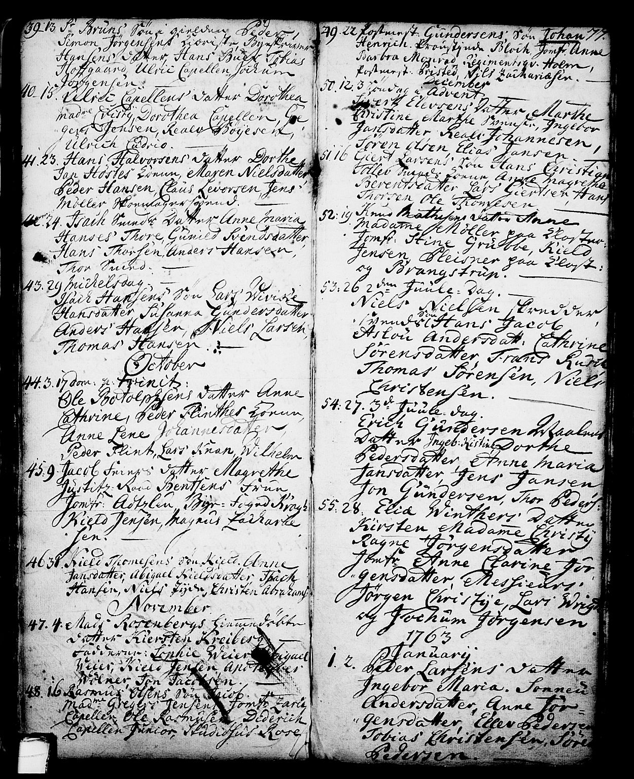 Skien kirkebøker, AV/SAKO-A-302/G/Ga/L0001: Parish register (copy) no. 1, 1756-1791, p. 77