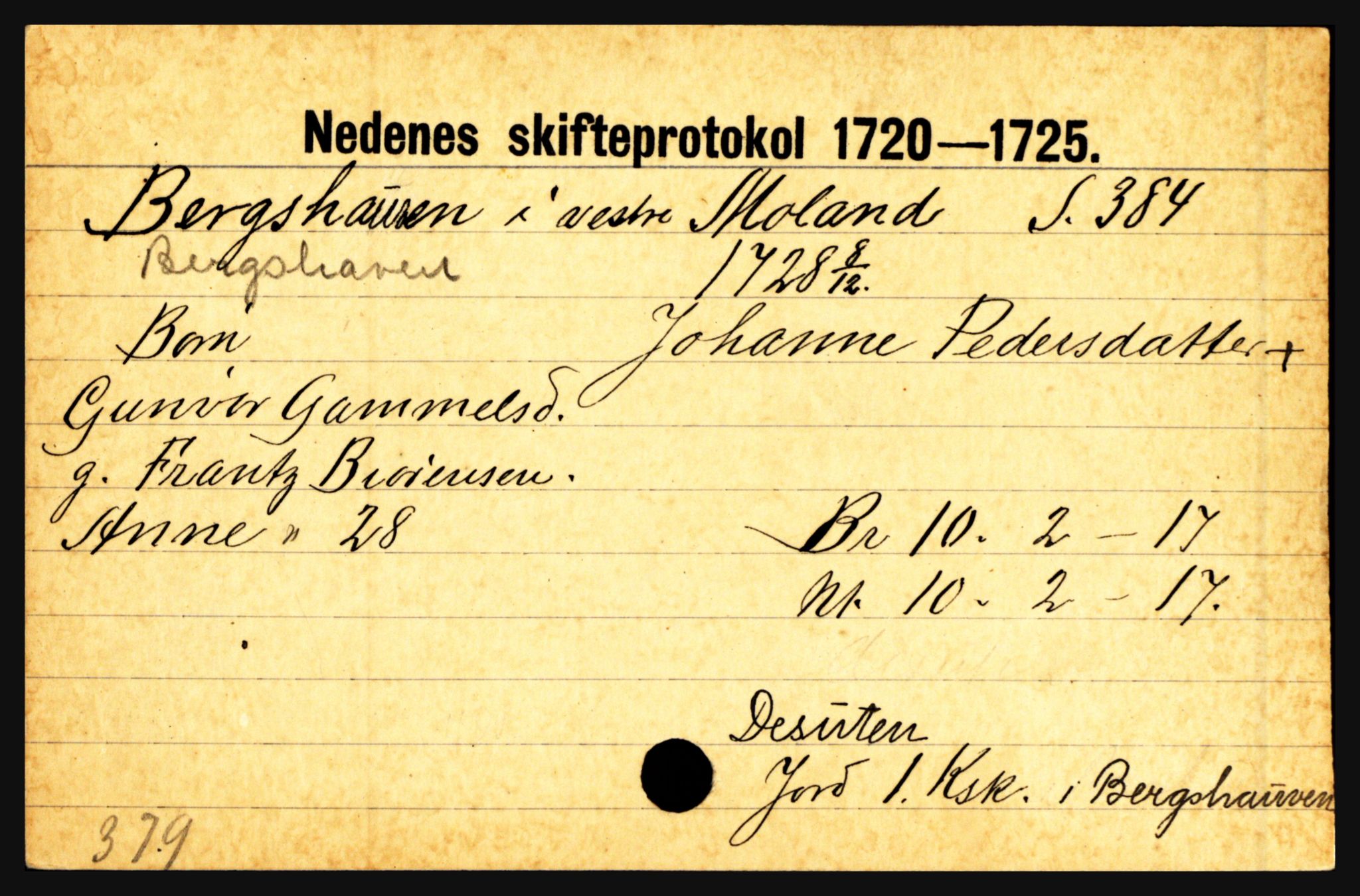 Nedenes sorenskriveri før 1824, SAK/1221-0007/H, p. 2291