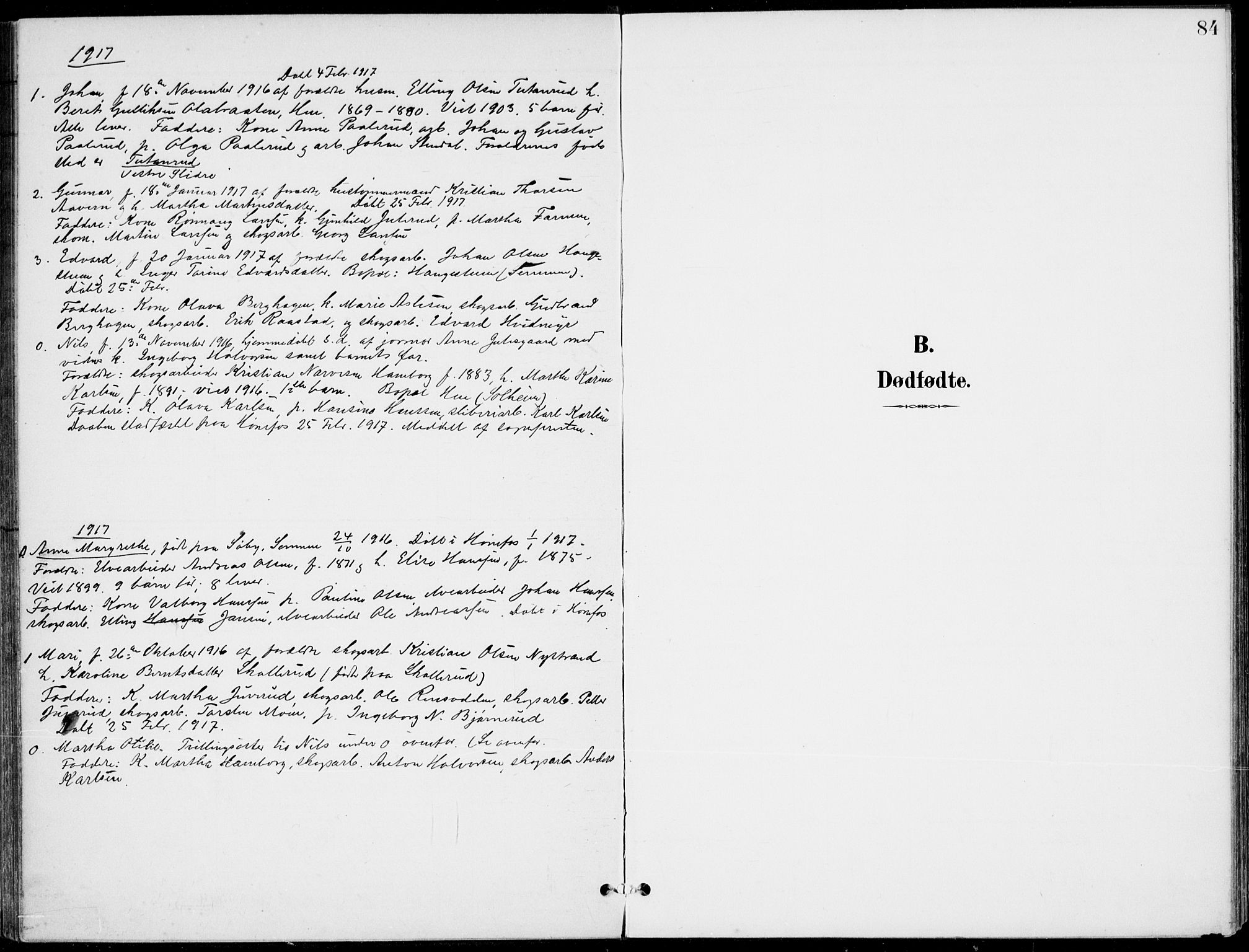 Ådal kirkebøker, SAKO/A-248/F/Fb/L0002: Parish register (official) no. II 2, 1898-1917, p. 84