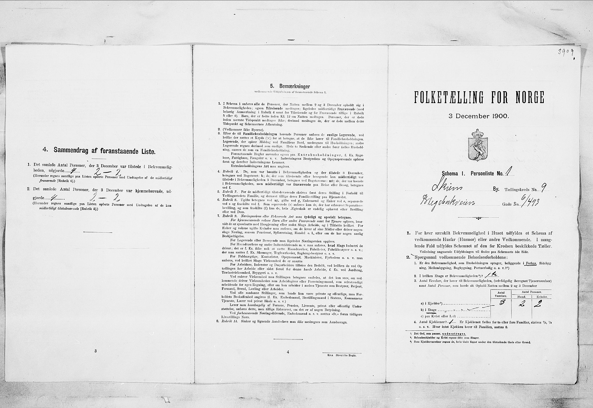 SAKO, 1900 census for Skien, 1900, p. 1438