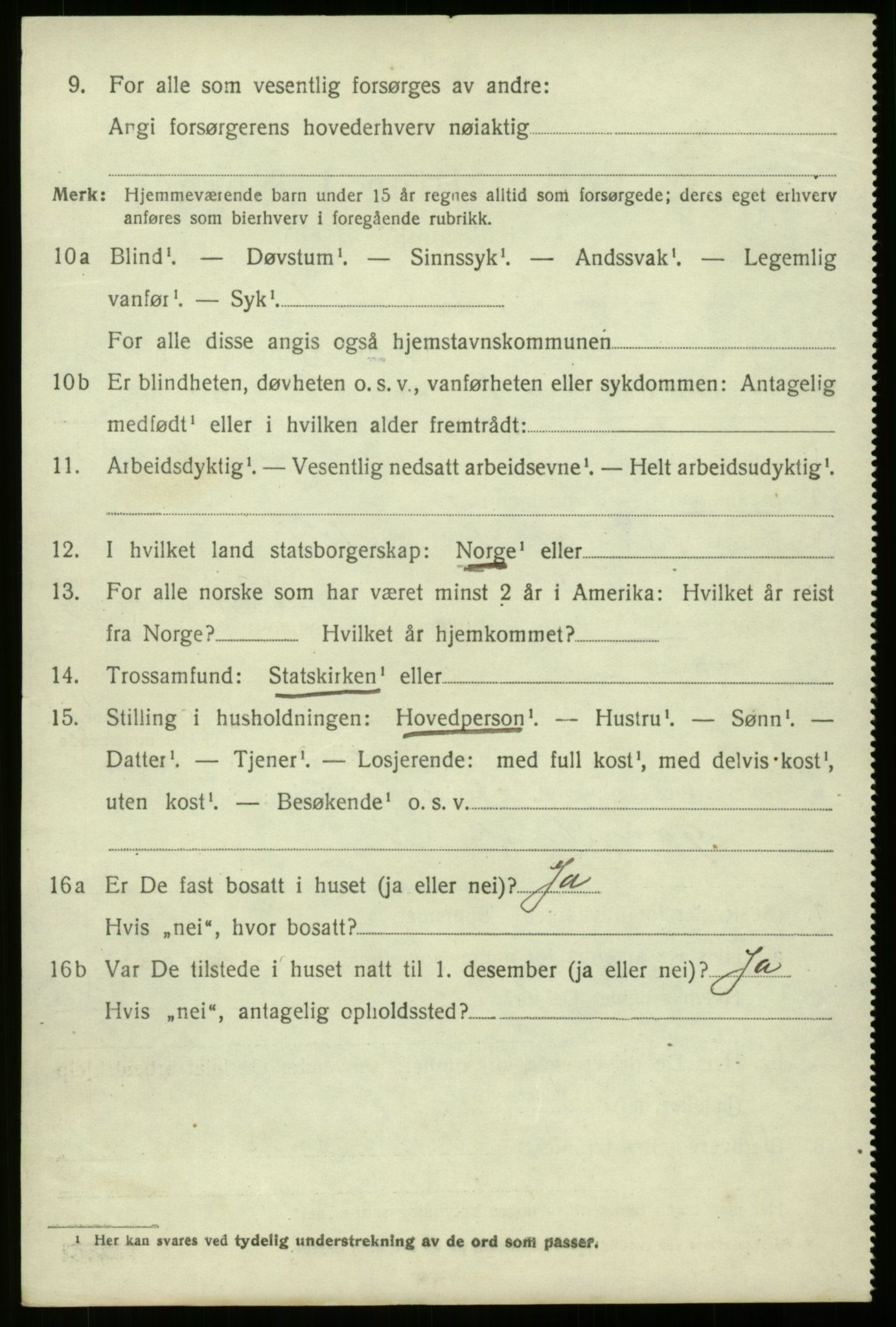 SAB, 1920 census for Davik, 1920, p. 5794