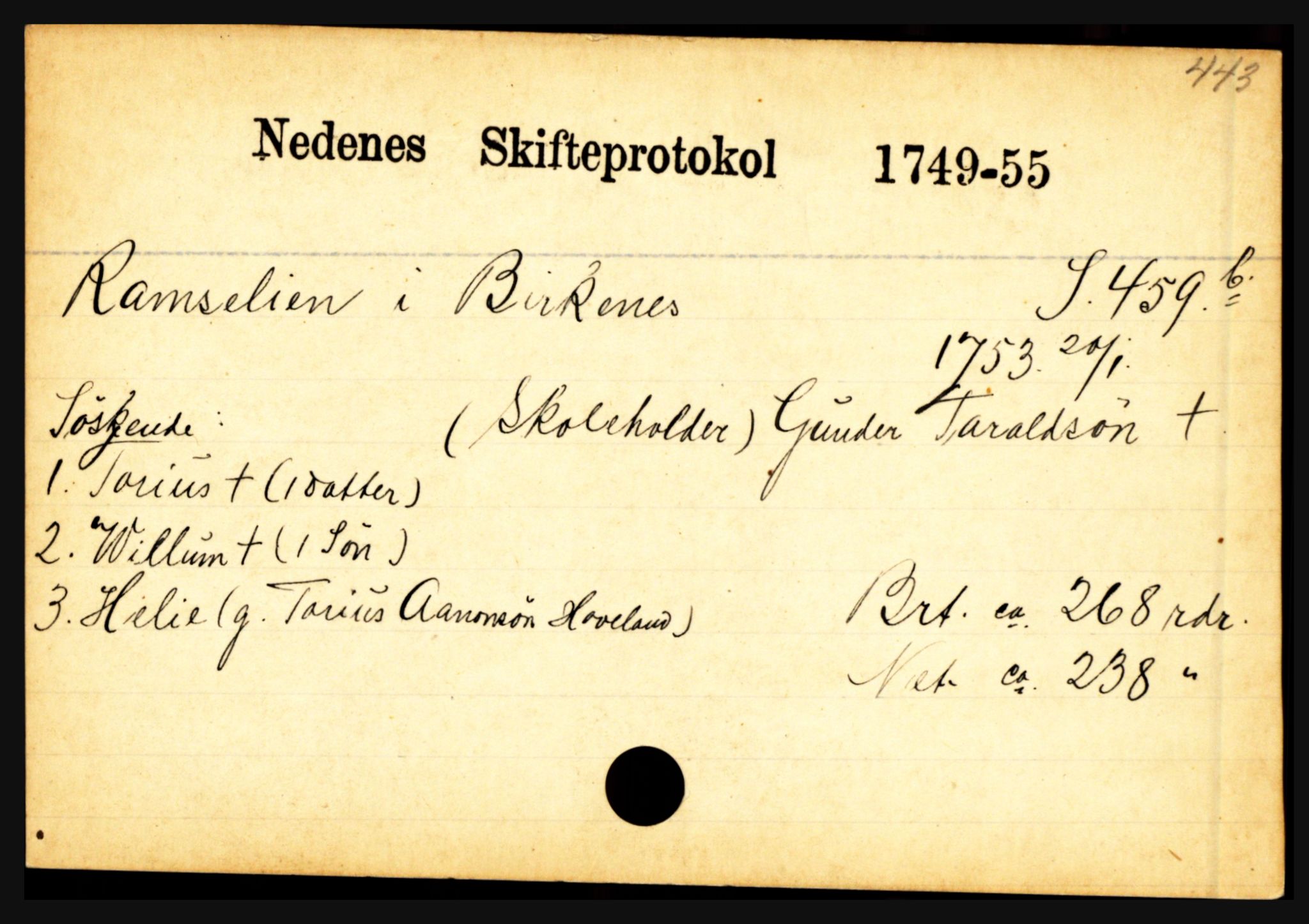 Nedenes sorenskriveri før 1824, AV/SAK-1221-0007/H, p. 23117