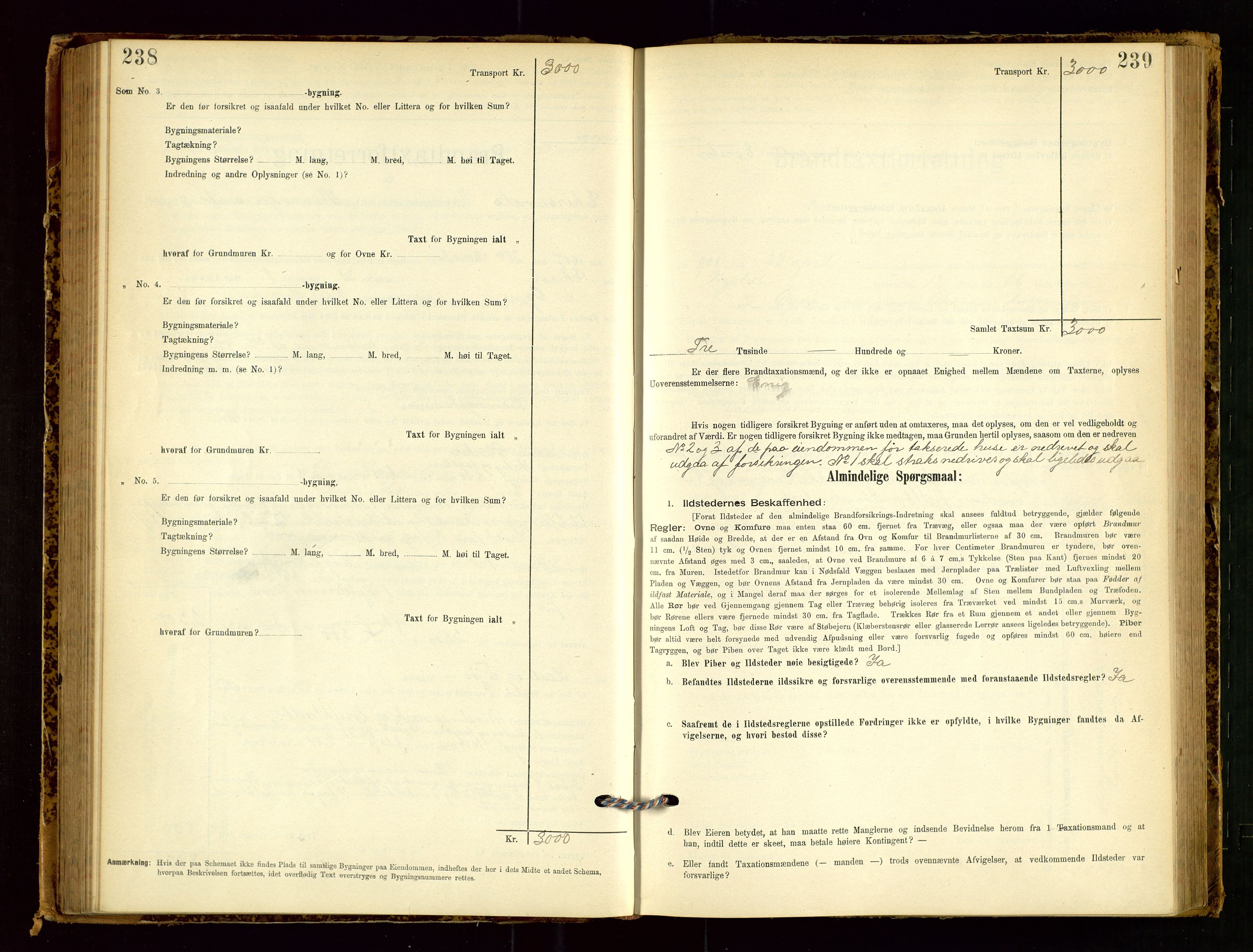 Eigersund lensmannskontor, AV/SAST-A-100171/Gob/L0001: Skjemaprotokoll, 1894-1909, p. 238-239