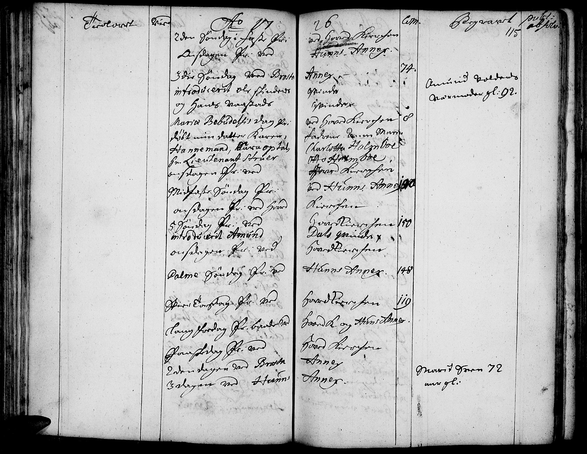 Vardal prestekontor, SAH/PREST-100/H/Ha/Haa/L0001: Parish register (official) no. 1, 1706-1748, p. 115