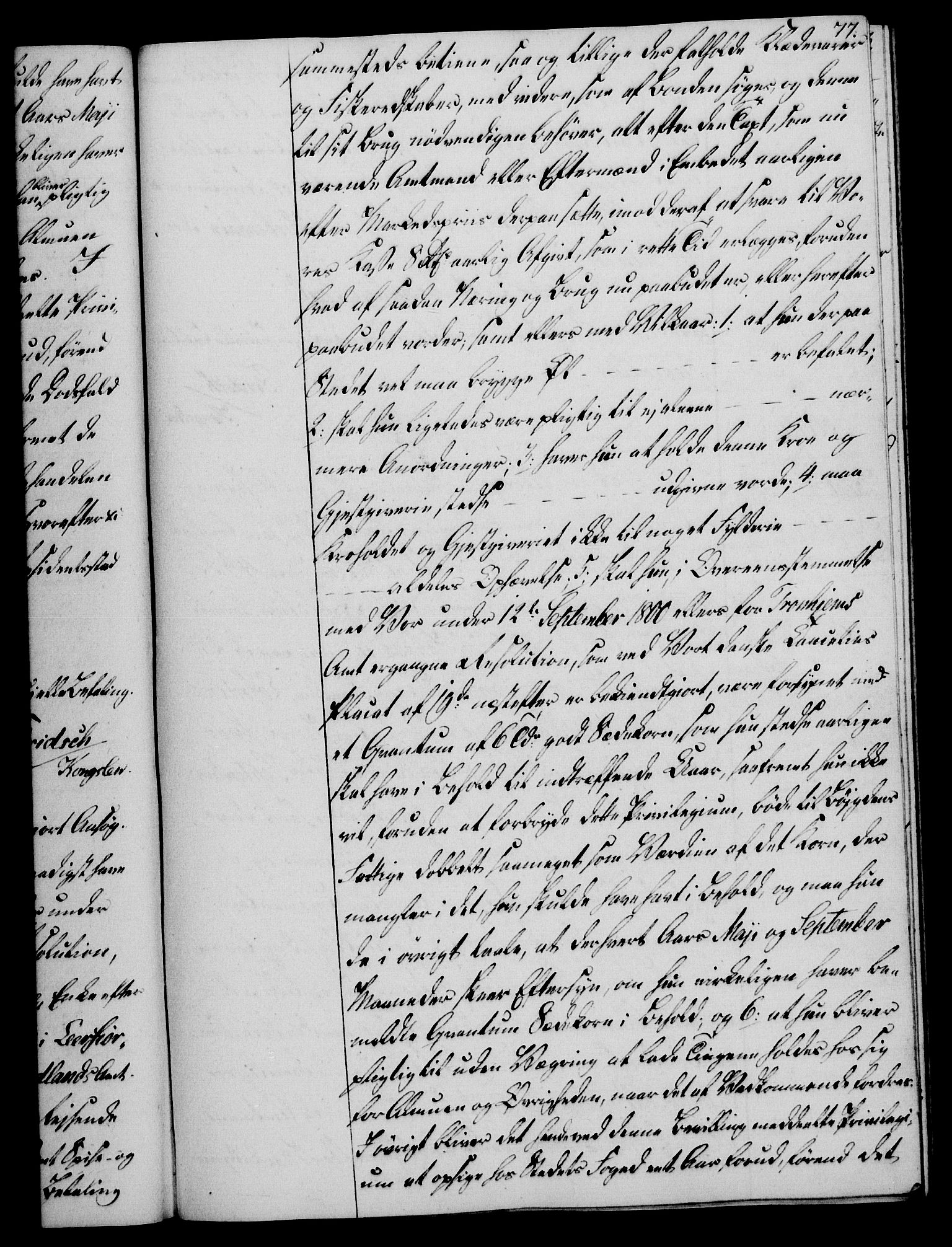 Rentekammeret, Kammerkanselliet, AV/RA-EA-3111/G/Gg/Gga/L0018: Norsk ekspedisjonsprotokoll med register (merket RK 53.18), 1804-1806, p. 77