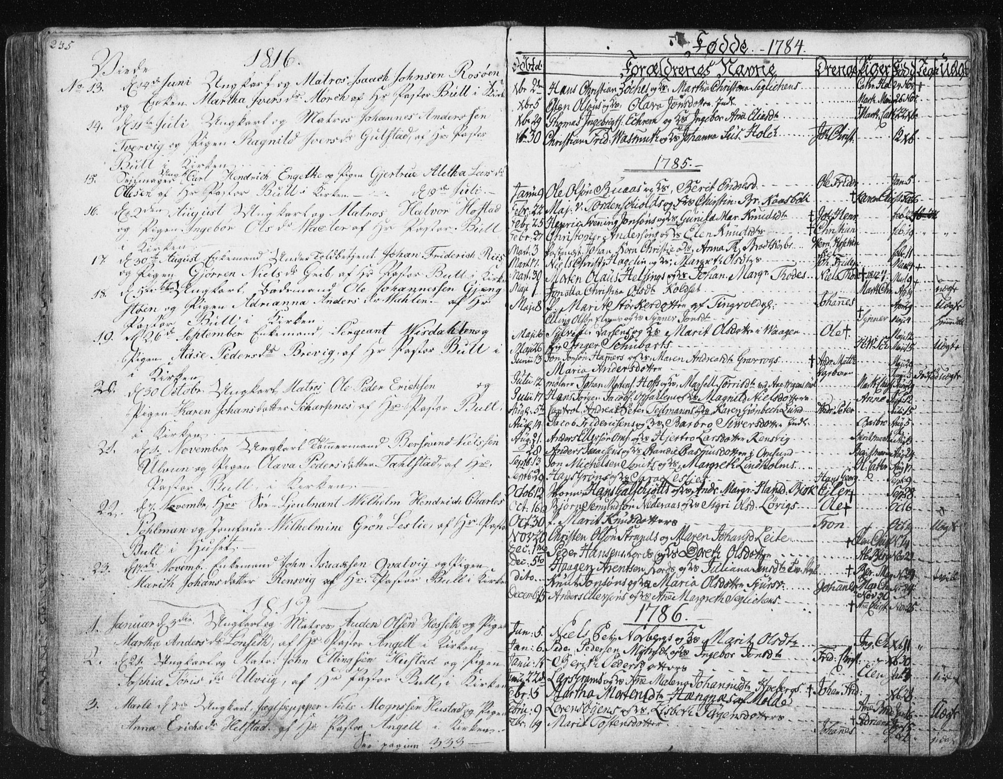 Ministerialprotokoller, klokkerbøker og fødselsregistre - Møre og Romsdal, SAT/A-1454/572/L0841: Parish register (official) no. 572A04, 1784-1819, p. 235