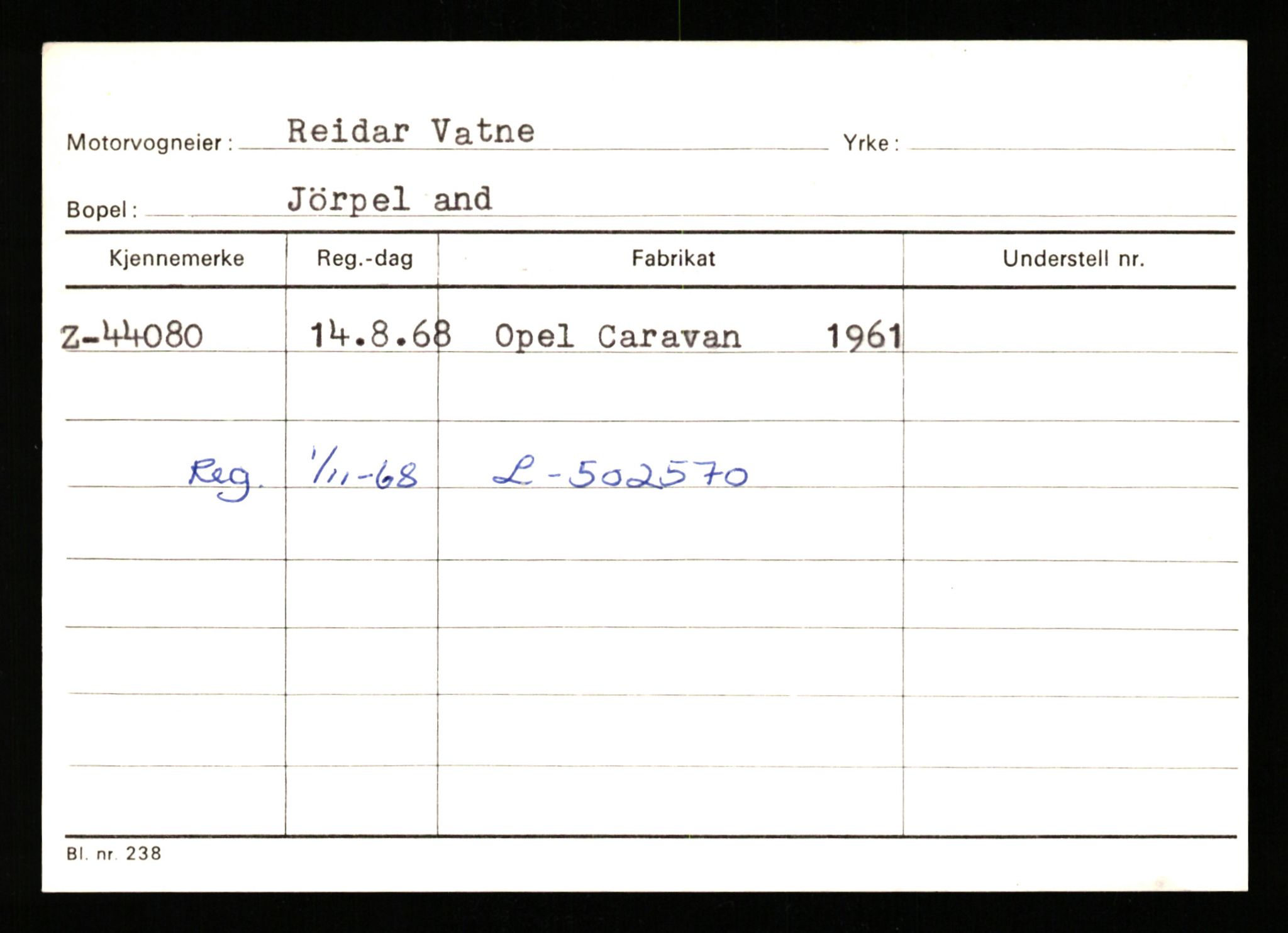 Stavanger trafikkstasjon, AV/SAST-A-101942/0/G/L0006: Registreringsnummer: 34250 - 49007, 1930-1971, p. 2562