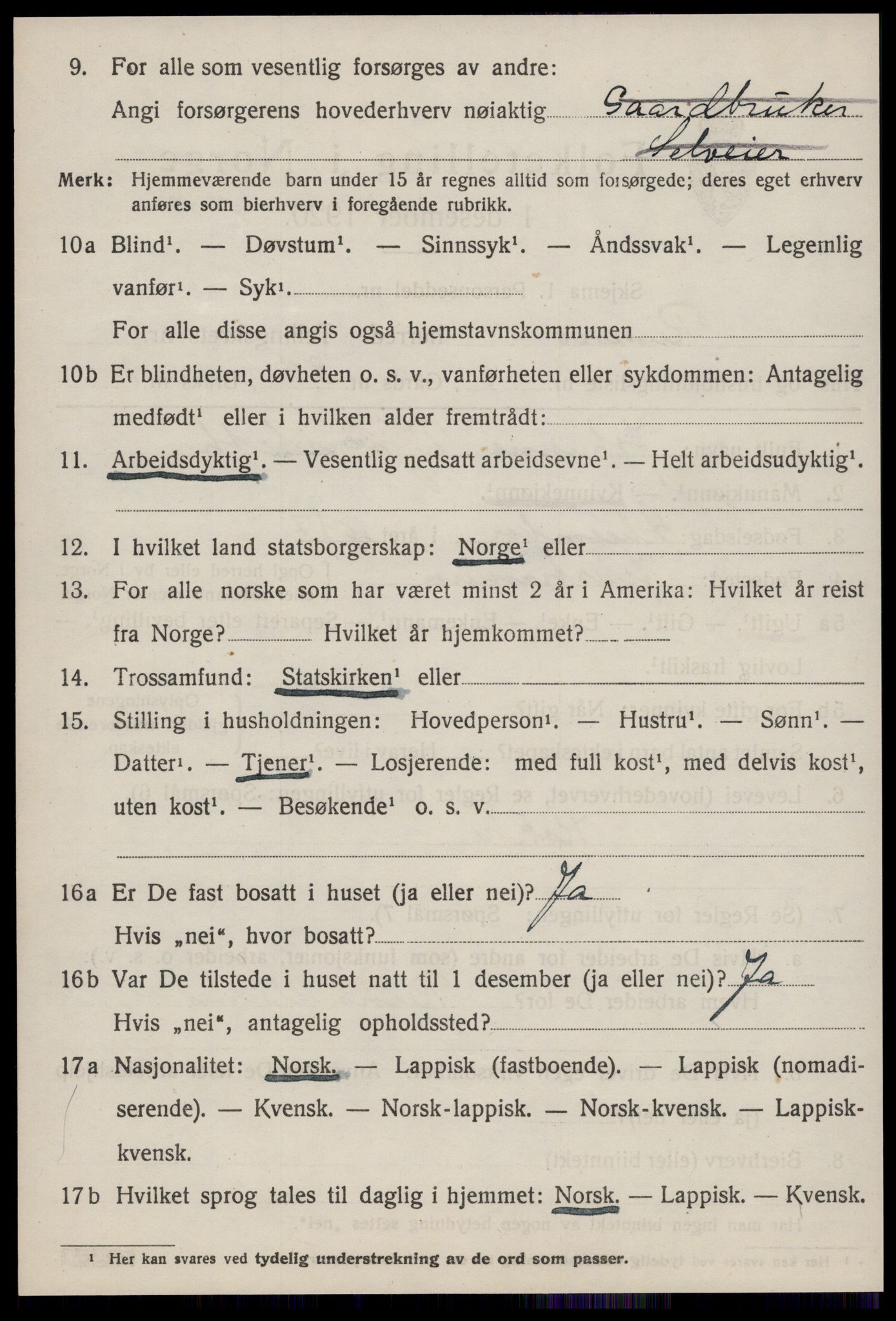 SAT, 1920 census for Rissa, 1920, p. 4312