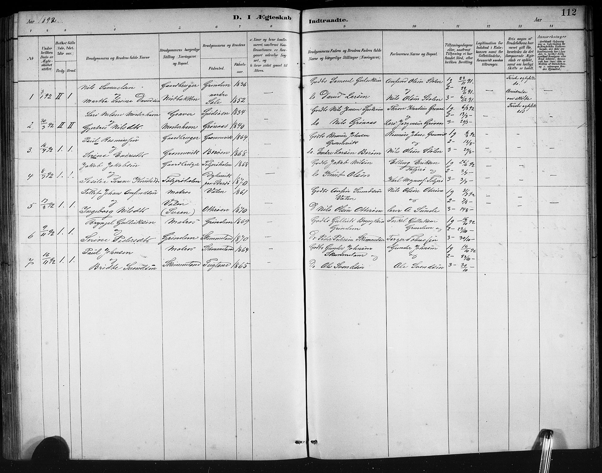 Finnås sokneprestembete, SAB/A-99925/H/Ha/Hab/Haba/L0003: Parish register (copy) no. A 3, 1883-1900, p. 112