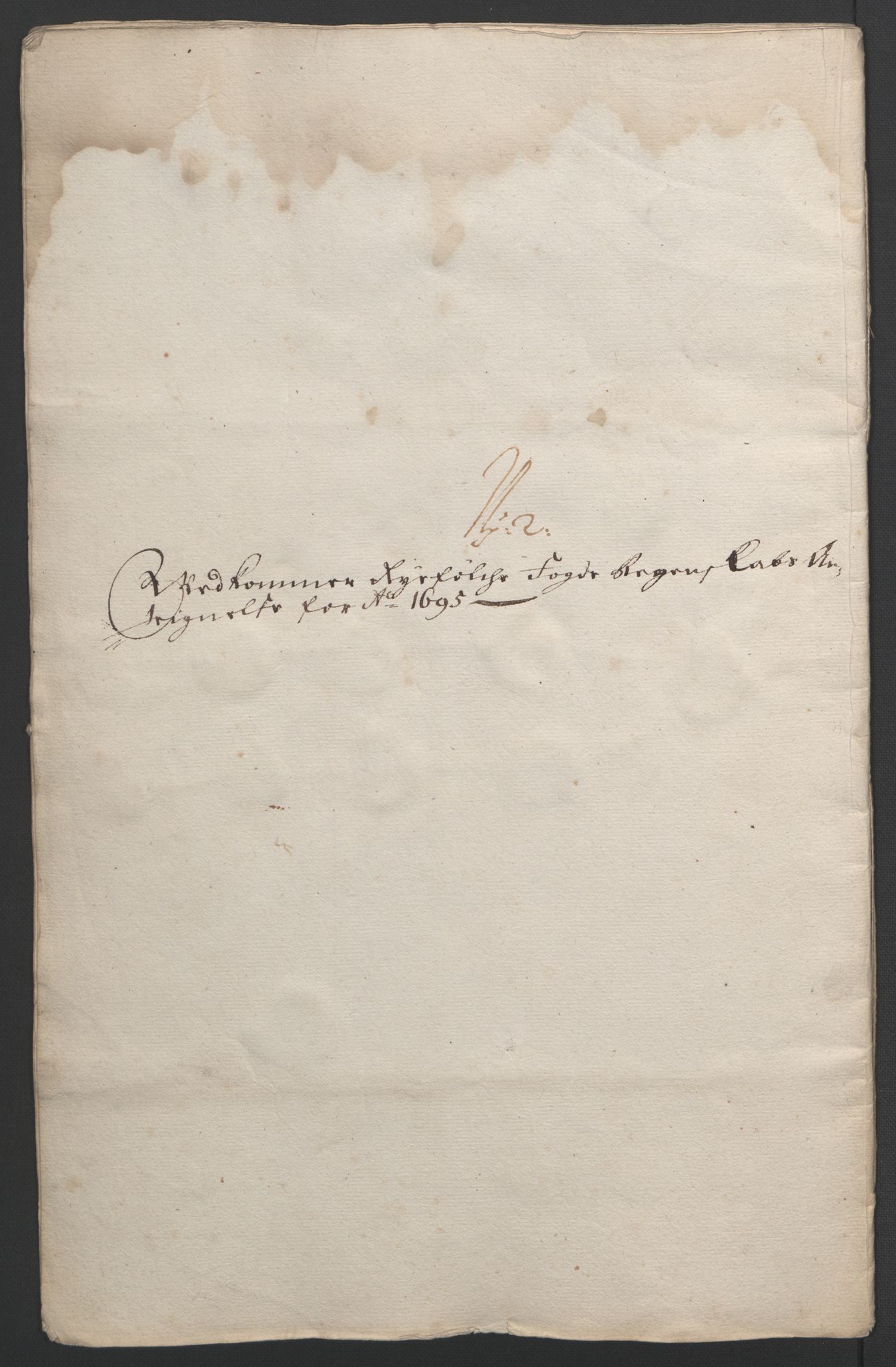 Rentekammeret inntil 1814, Reviderte regnskaper, Fogderegnskap, AV/RA-EA-4092/R47/L2857: Fogderegnskap Ryfylke, 1694-1696, p. 220