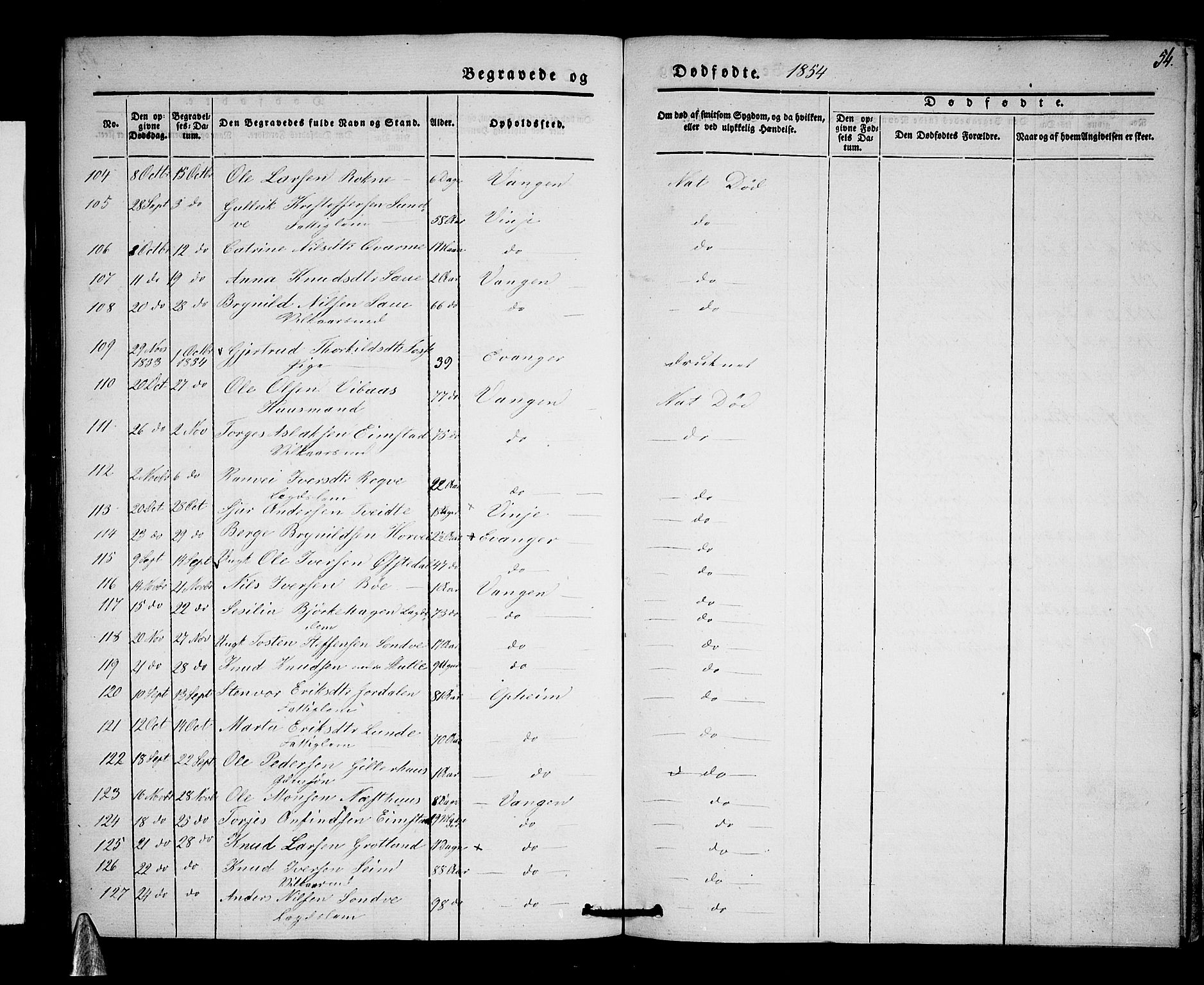 Voss sokneprestembete, AV/SAB-A-79001/H/Haa: Parish register (official) no. A 15, 1845-1855, p. 54