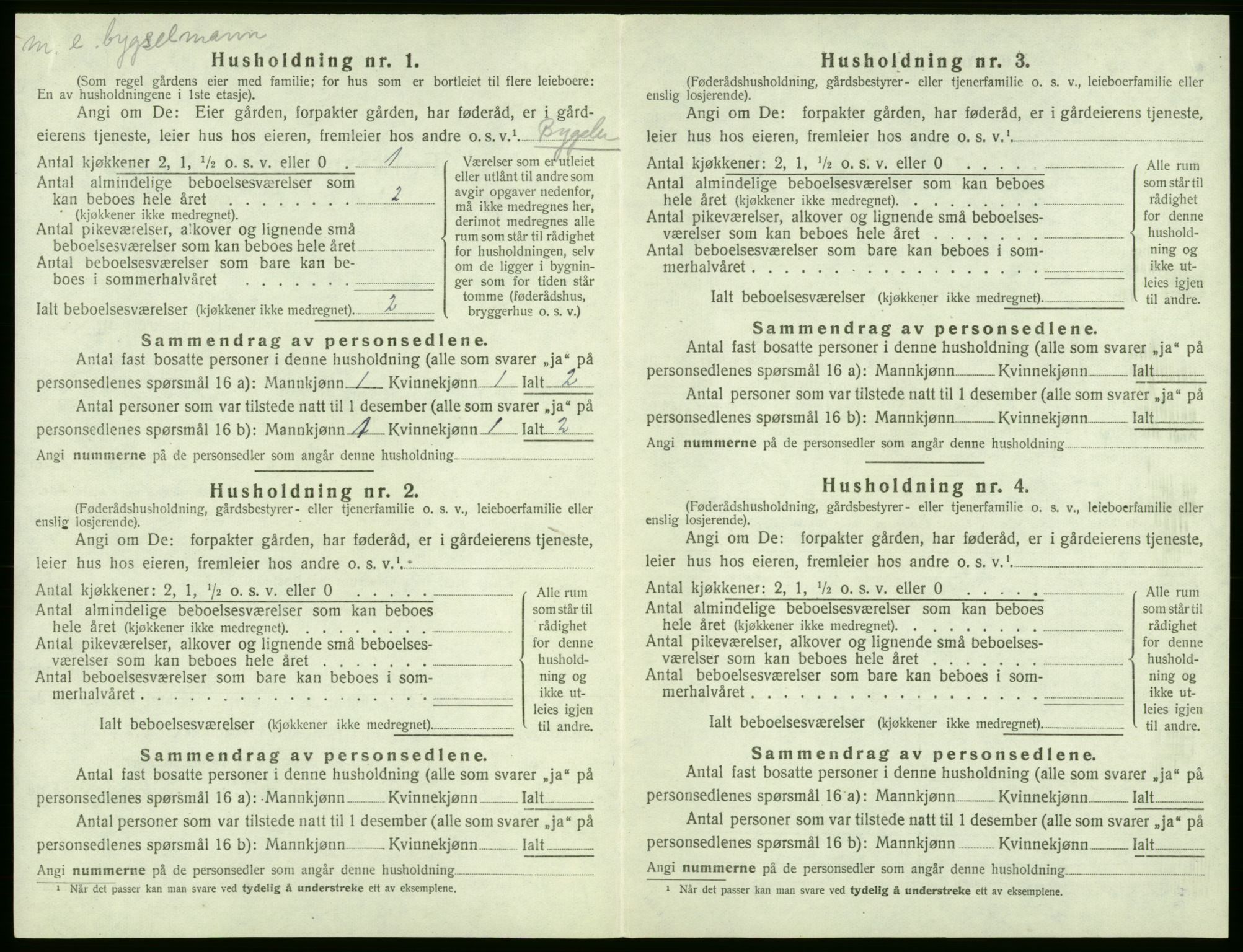 SAB, 1920 census for Stord, 1920, p. 1042