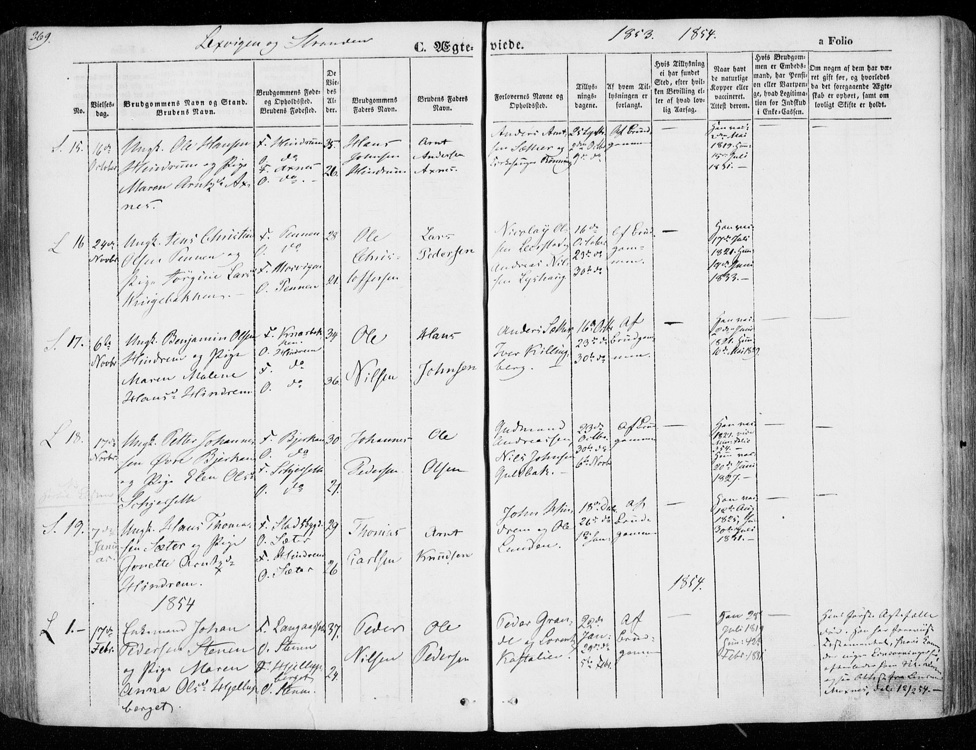 Ministerialprotokoller, klokkerbøker og fødselsregistre - Nord-Trøndelag, SAT/A-1458/701/L0007: Parish register (official) no. 701A07 /1, 1842-1854, p. 269